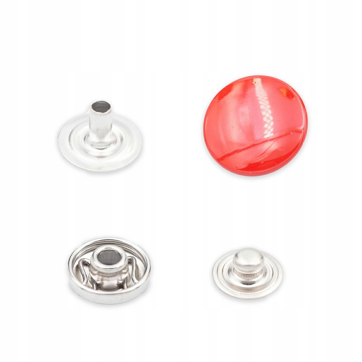 Druky cvoky kovové lakované červené 15mm/200ks M. Lava LAK1221