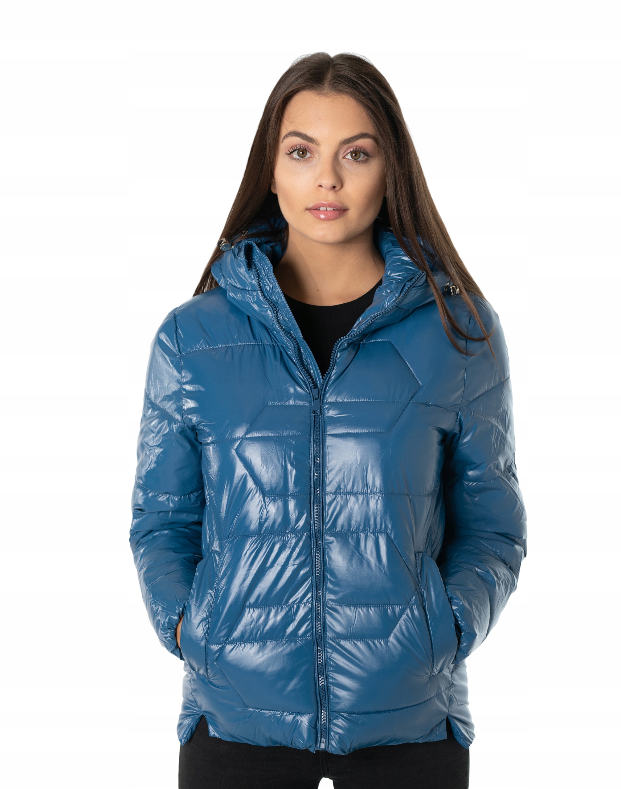 Teplá dámská zateplená bunda na zimu 36022-3, velikost L