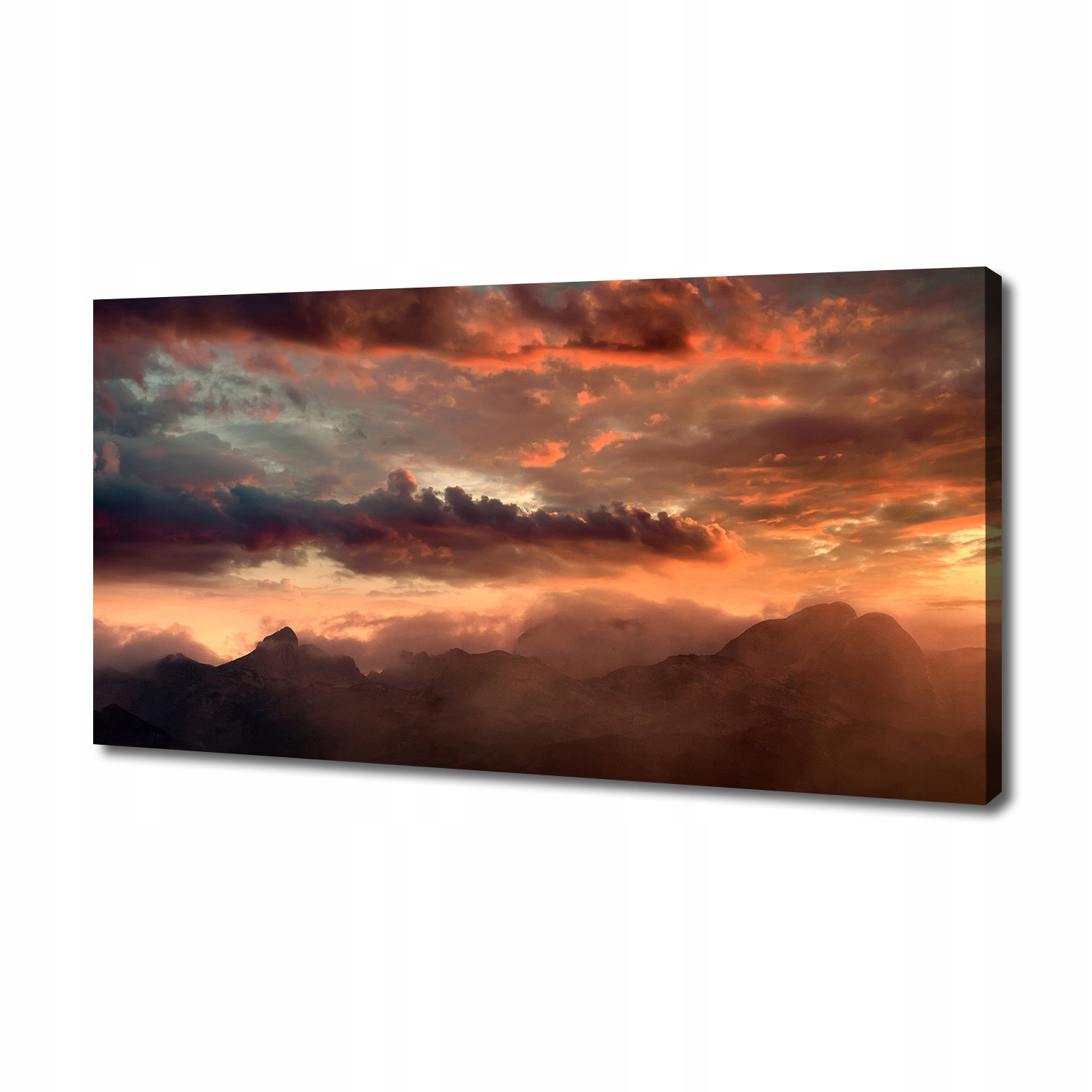 

Foto obraz na płótnie Zachód słońca góry 140x70 cm