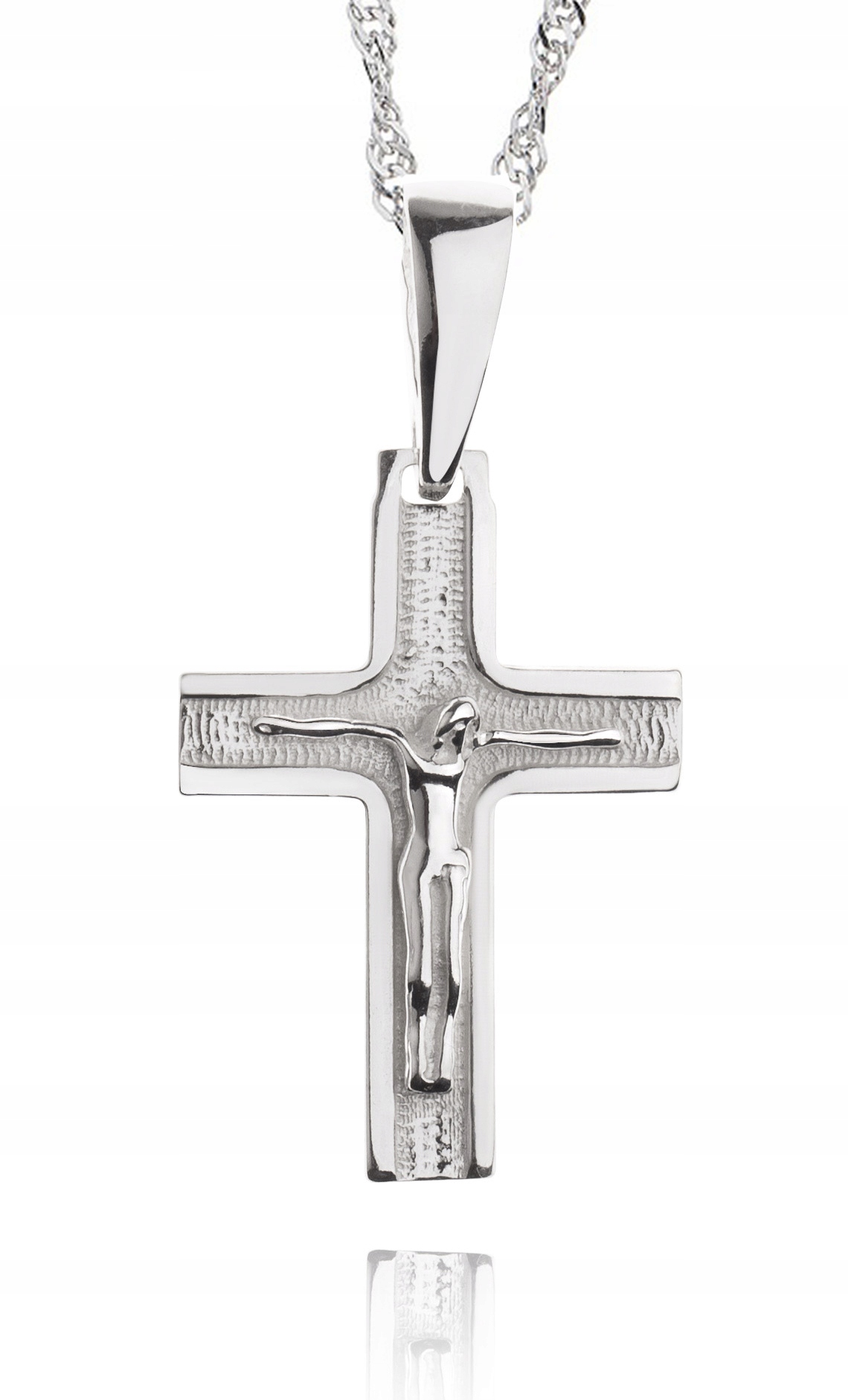 Stříbrný Křížek S Řetízkem Singapur 50 cm