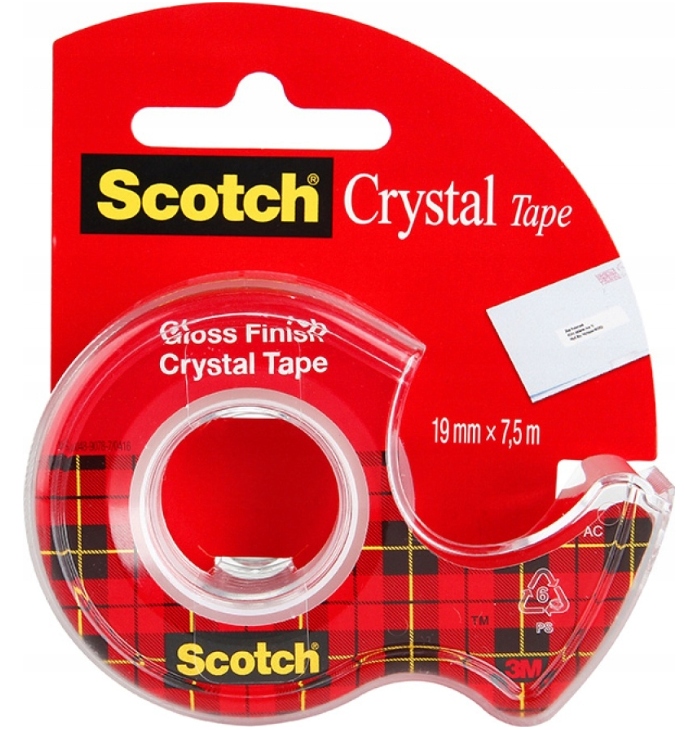 

Taśma klejąca scotch crystal 19mmx7,5m pojadnik