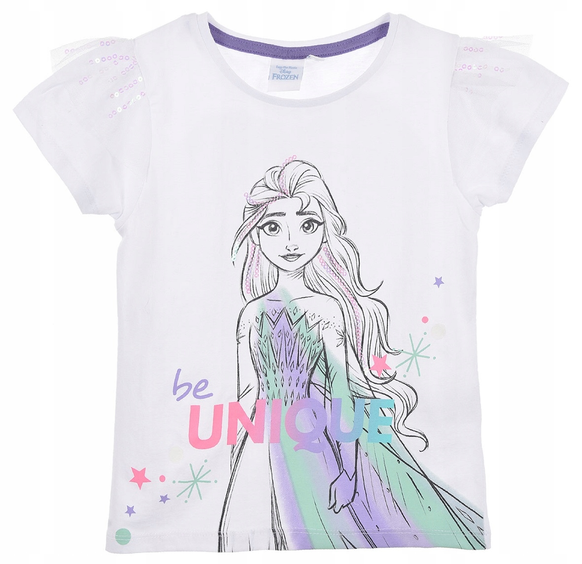 

Biały t-shirt dla dziewczynki Kraina Lodu 128