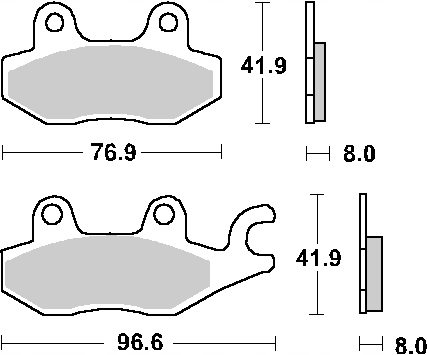 Sbs Brzdové Doštičky KH165 KH215 Racing Dual Carbon Farba Čierna