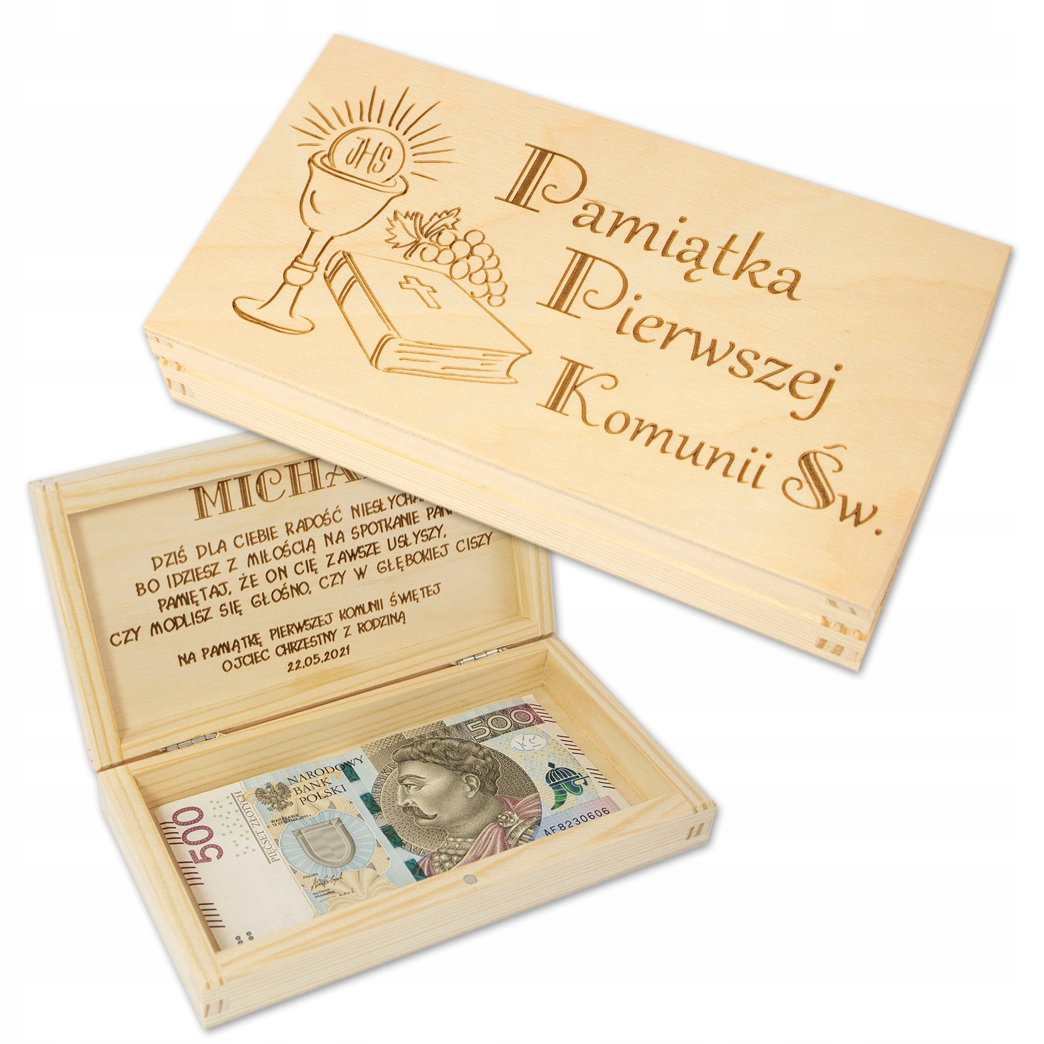 Pudełko Na Pieniądze Pamiątka Pierwszej Komunii