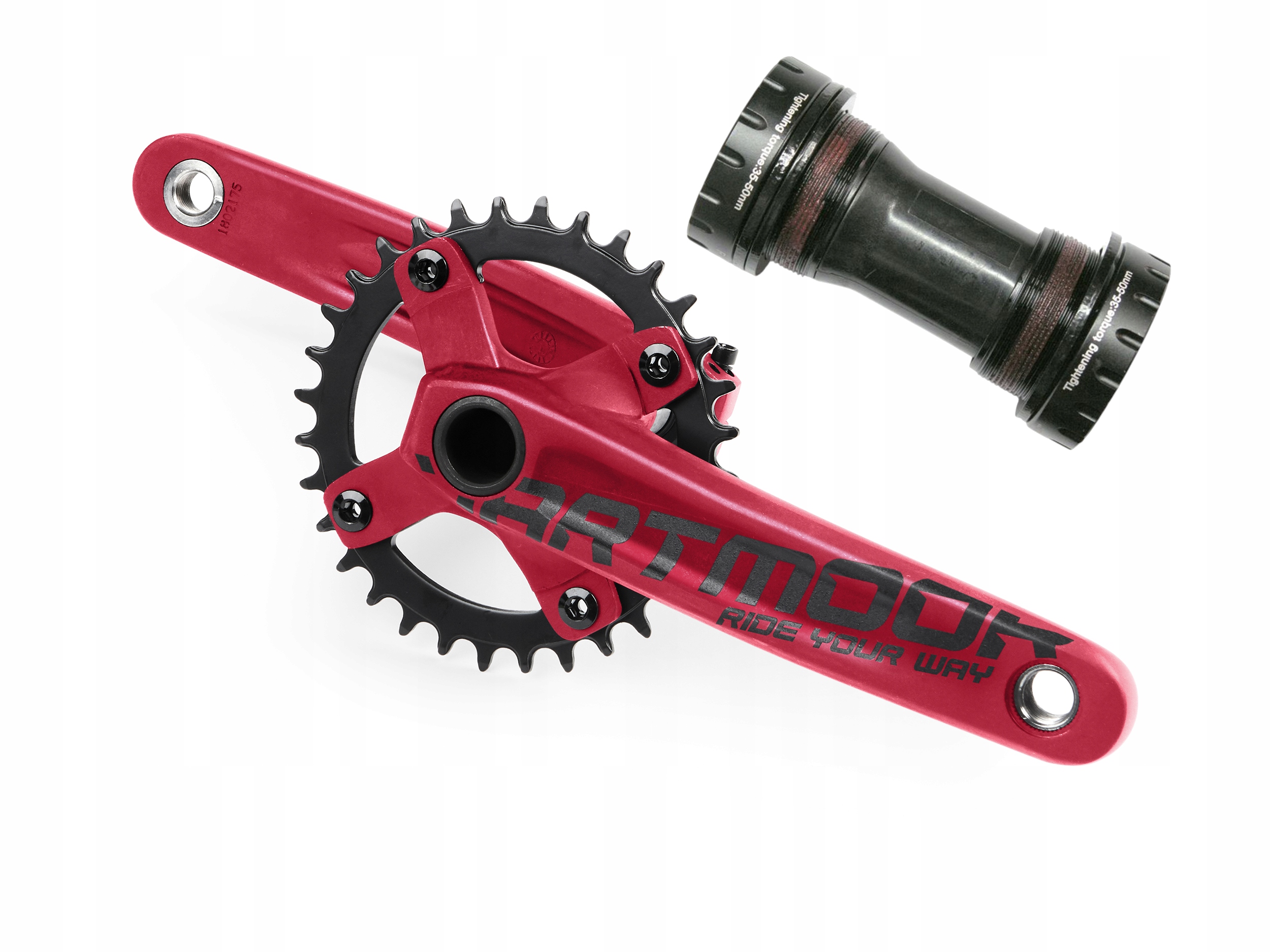 Mechanizm Korbowy Korby Dartmoor Rock V.2 Czerwone Zębatka 32T Suport