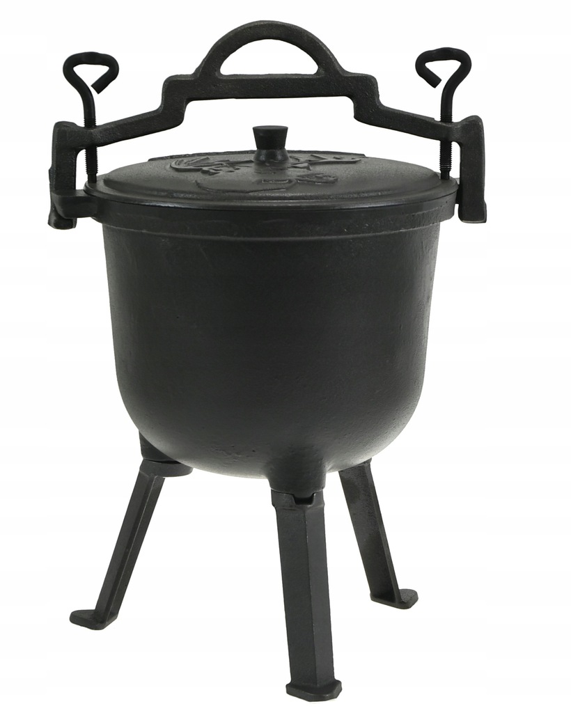 KOCIOŁEK ŻELIWNY 8 L GARNEK Myśliwski Węgierski na Pieczonki OGNISKO Stan opakowania oryginalne