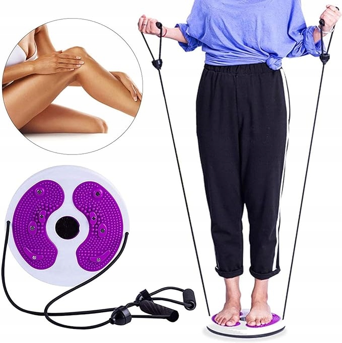 Twister Do Ćwiczeń Fitness Masażer Z Linkami, Fioletowy