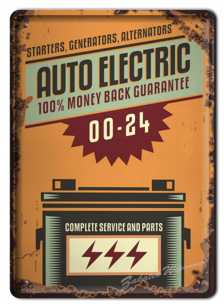 Garage Metalowy Szyld Plakat Obrazek Retro #04626