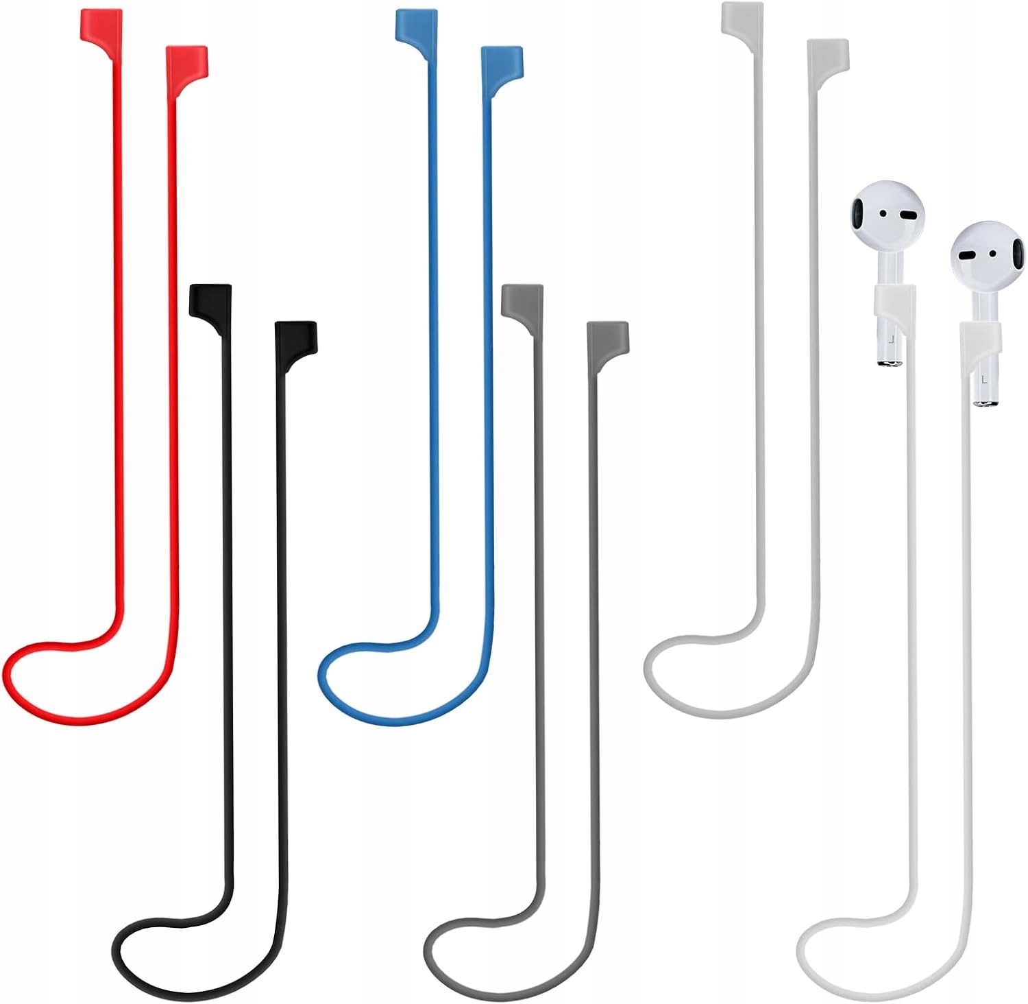 SMYCZ DO SŁUCHAWEK AIRPODS MAGNETYCZNA 6 SZT ANTI-LOST DO SPORTU