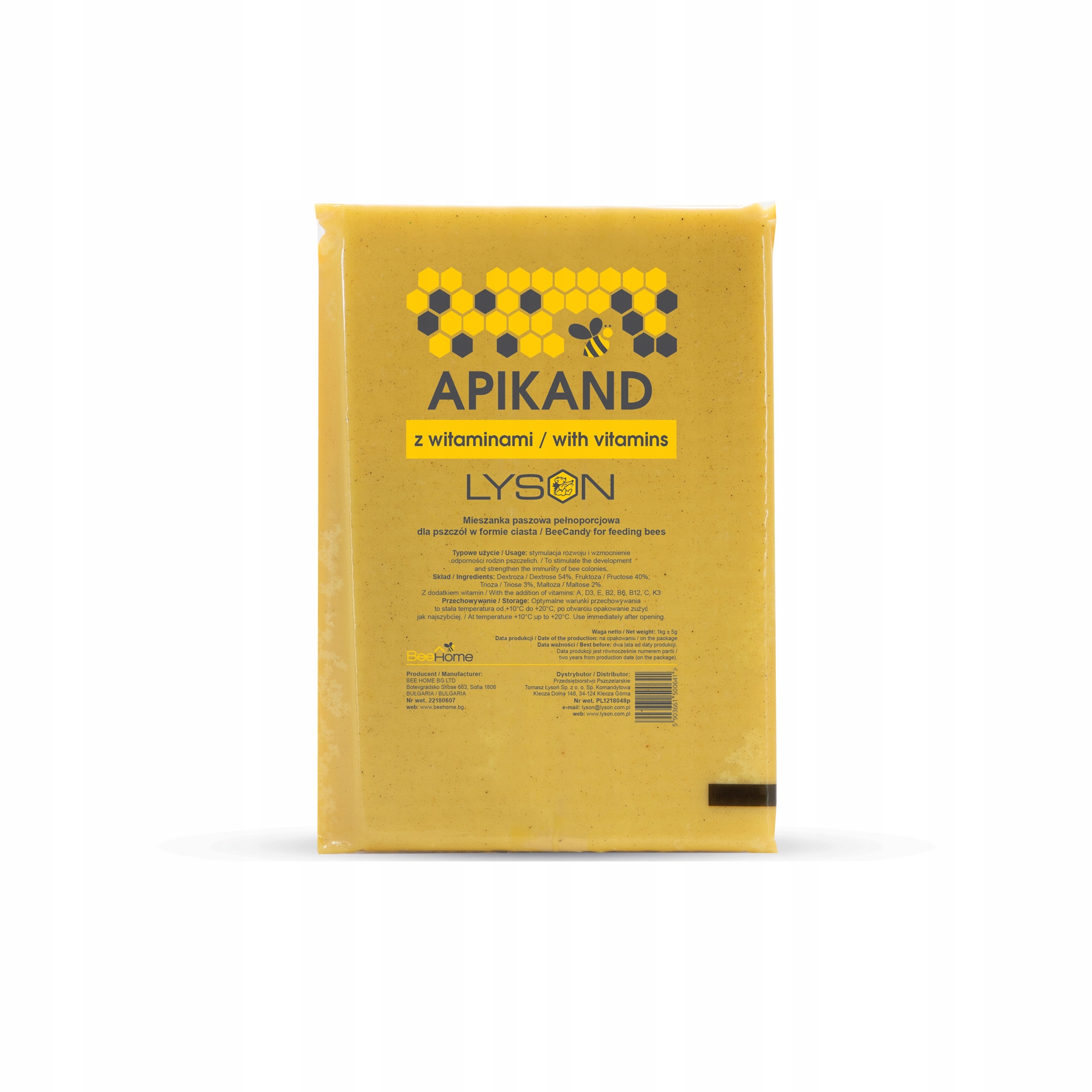 

Apikand z witaminami 1 kg. 3243 ciasto