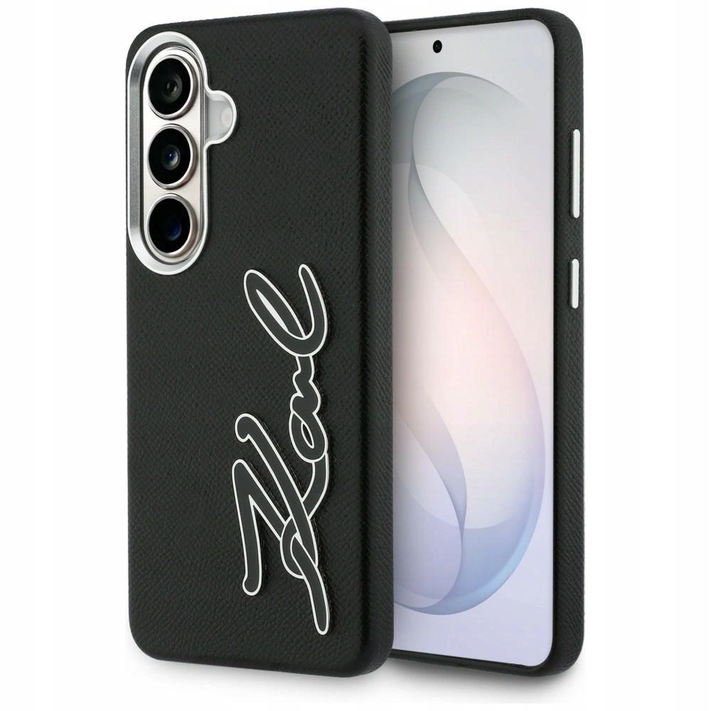 Pouzdro Karl Lagerfeld Grained Signature Metal Resin Logo pro Samsung S26 ča