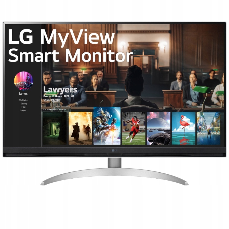 Monitor Smart 32" Lg 32SQ700S-W Va 3840x2160 (4K) WebOS Bluetooth