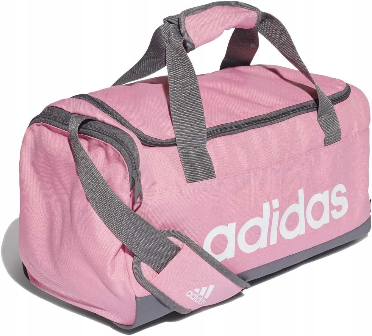 Torba sportowa treningowa różowa Adidas Linear Duffel S mała 25L poręczna