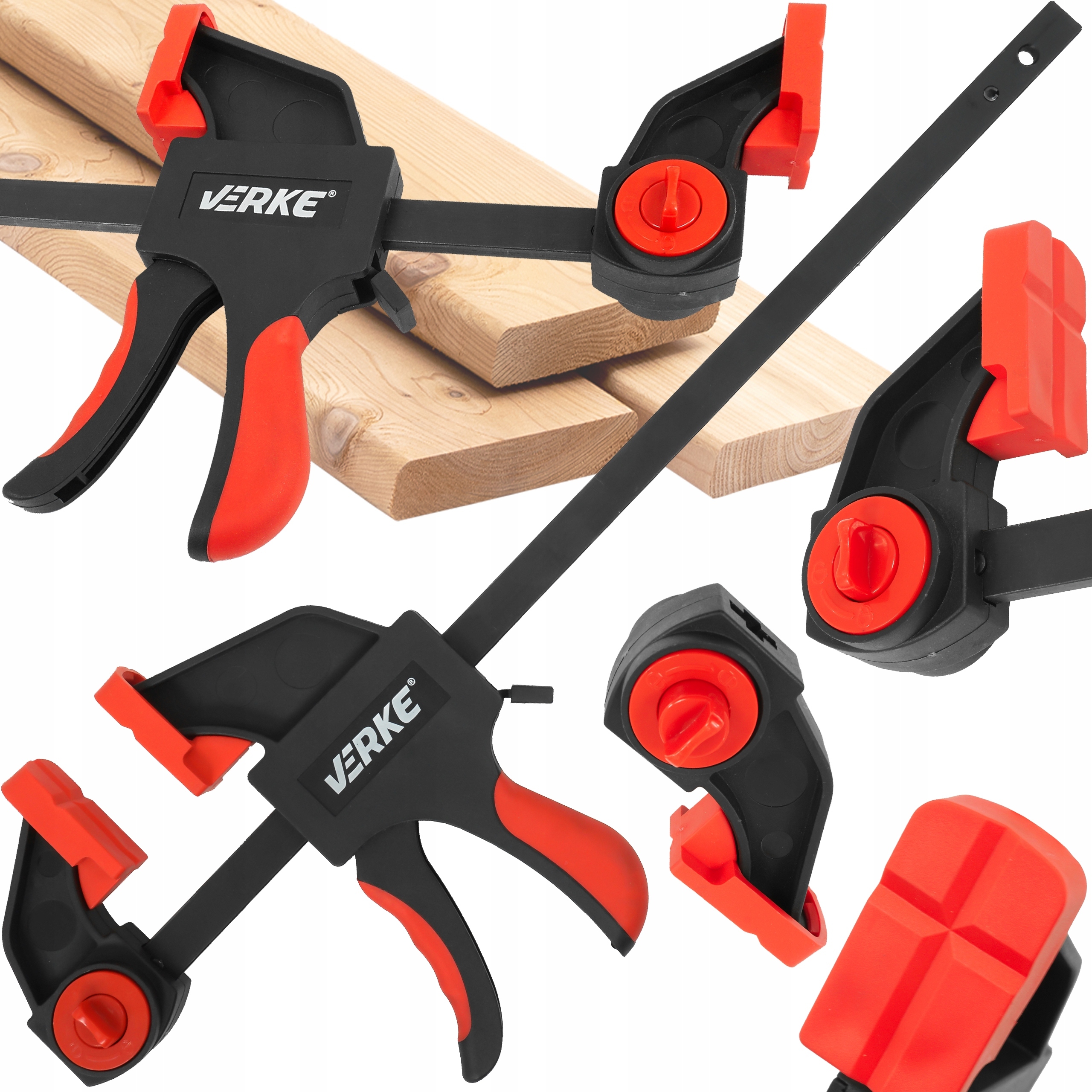 ŚCISK STOLARSKI ZACISK UCHWYT JEDNORĘCZNY 300MM DŹWIGNIOWY KLAMRA DO DREWNA