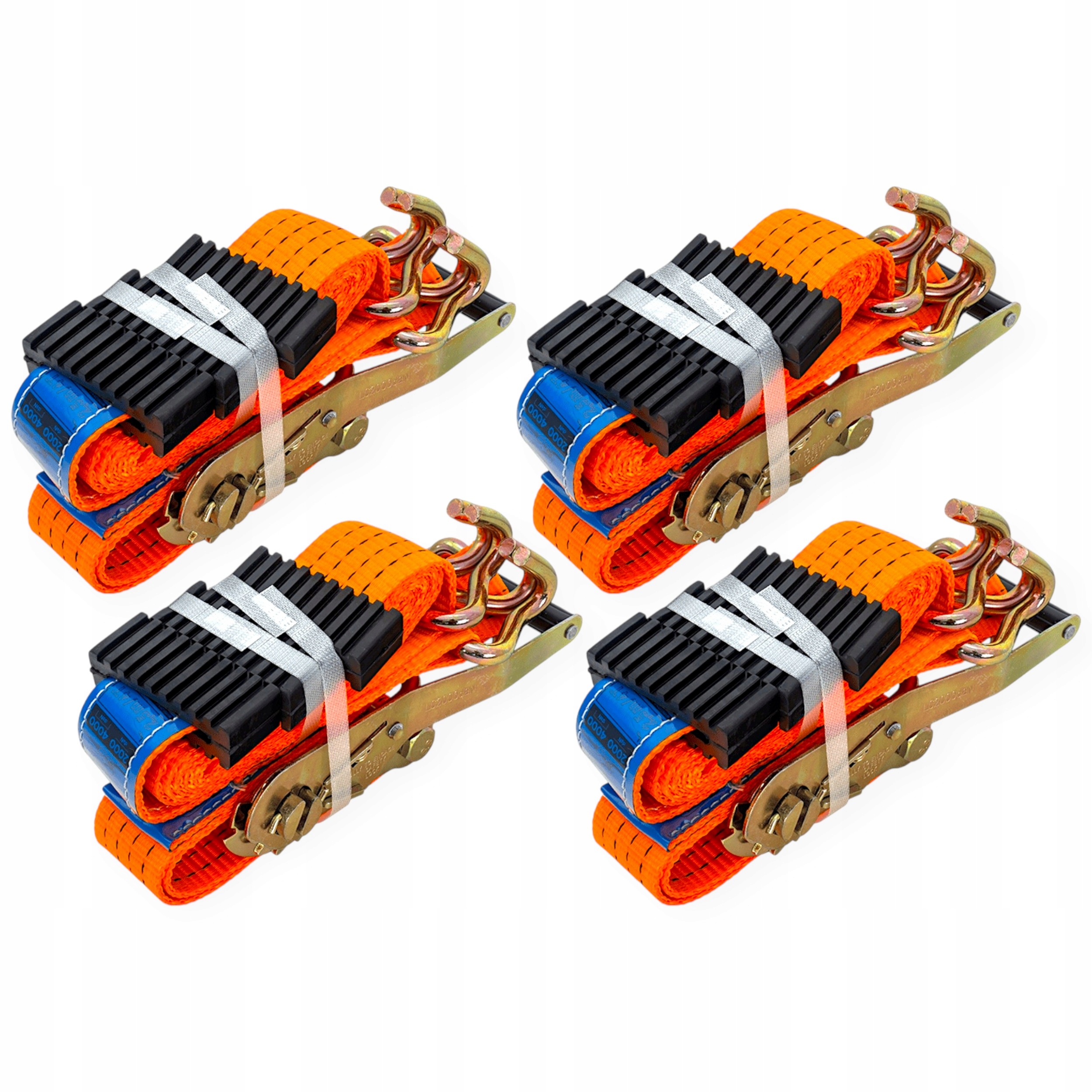 Silné Transportní popruhy s ráčnou 3-bodové pro odtahovku 3m/50mm/4t Tuv