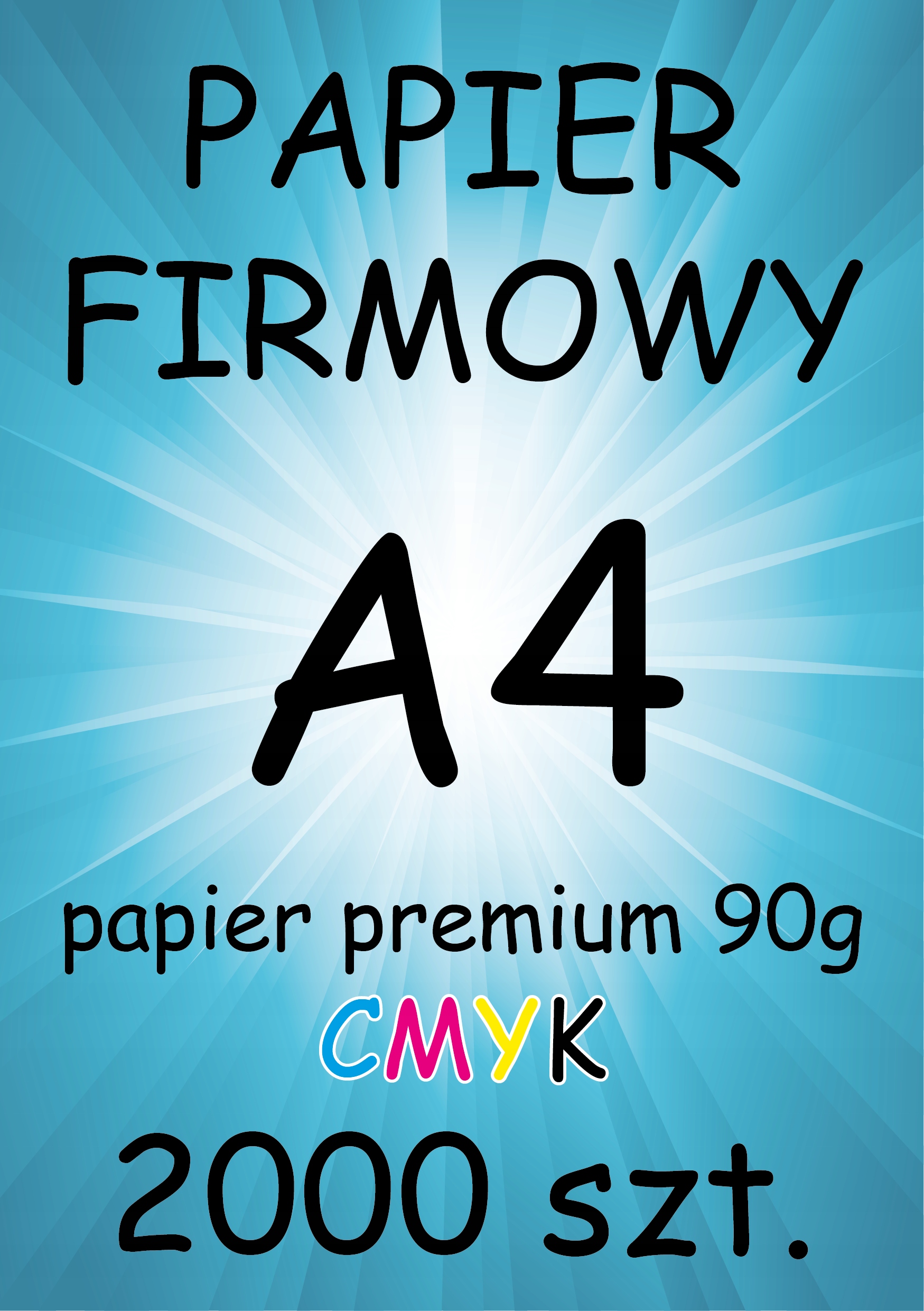 

Papier Firmowy A4 90g wysoka jakość!! 2000 sztuk