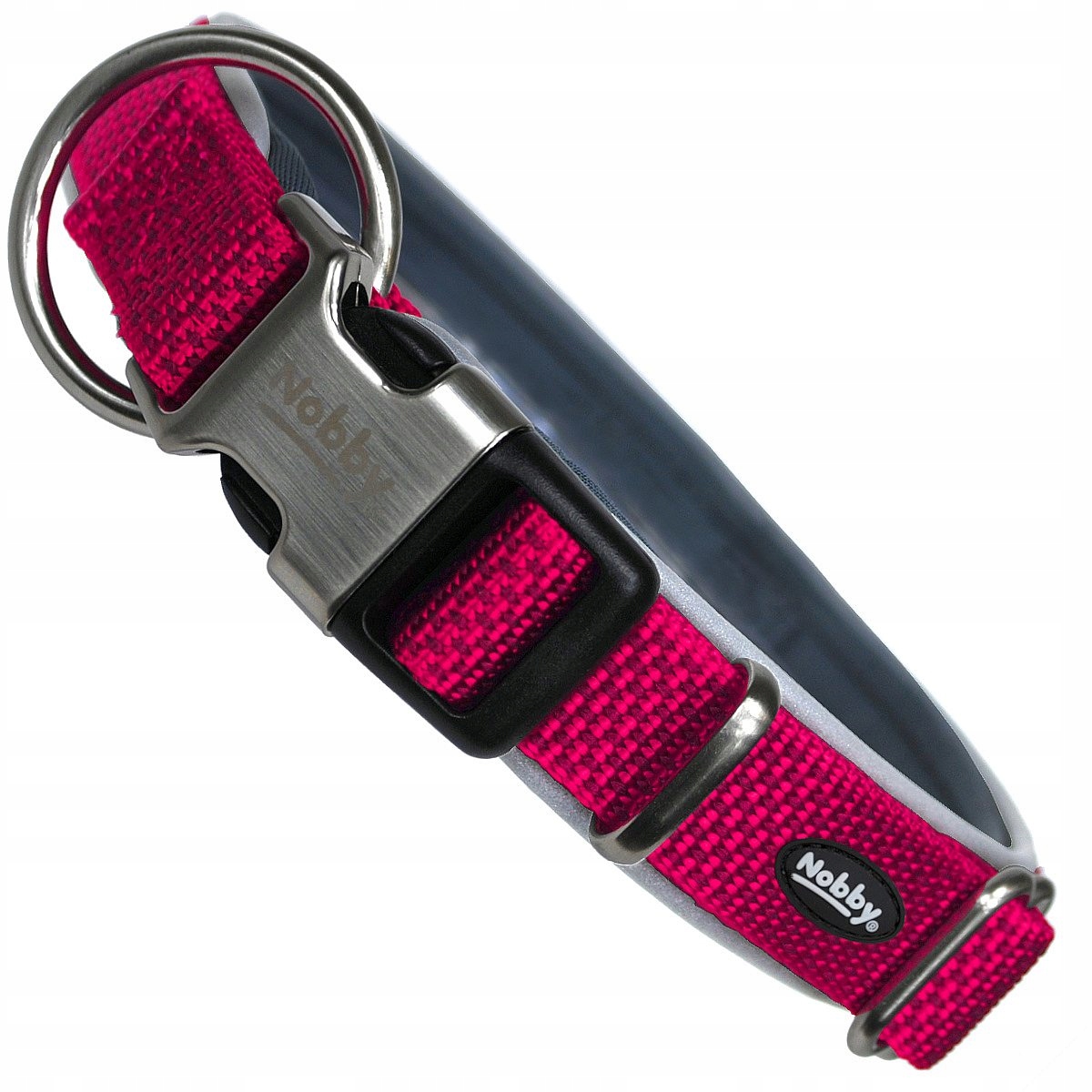 Obroża dla psa Nobby Classic Preno Royal M-L 25/35 mm, 45-55 cm malinowa