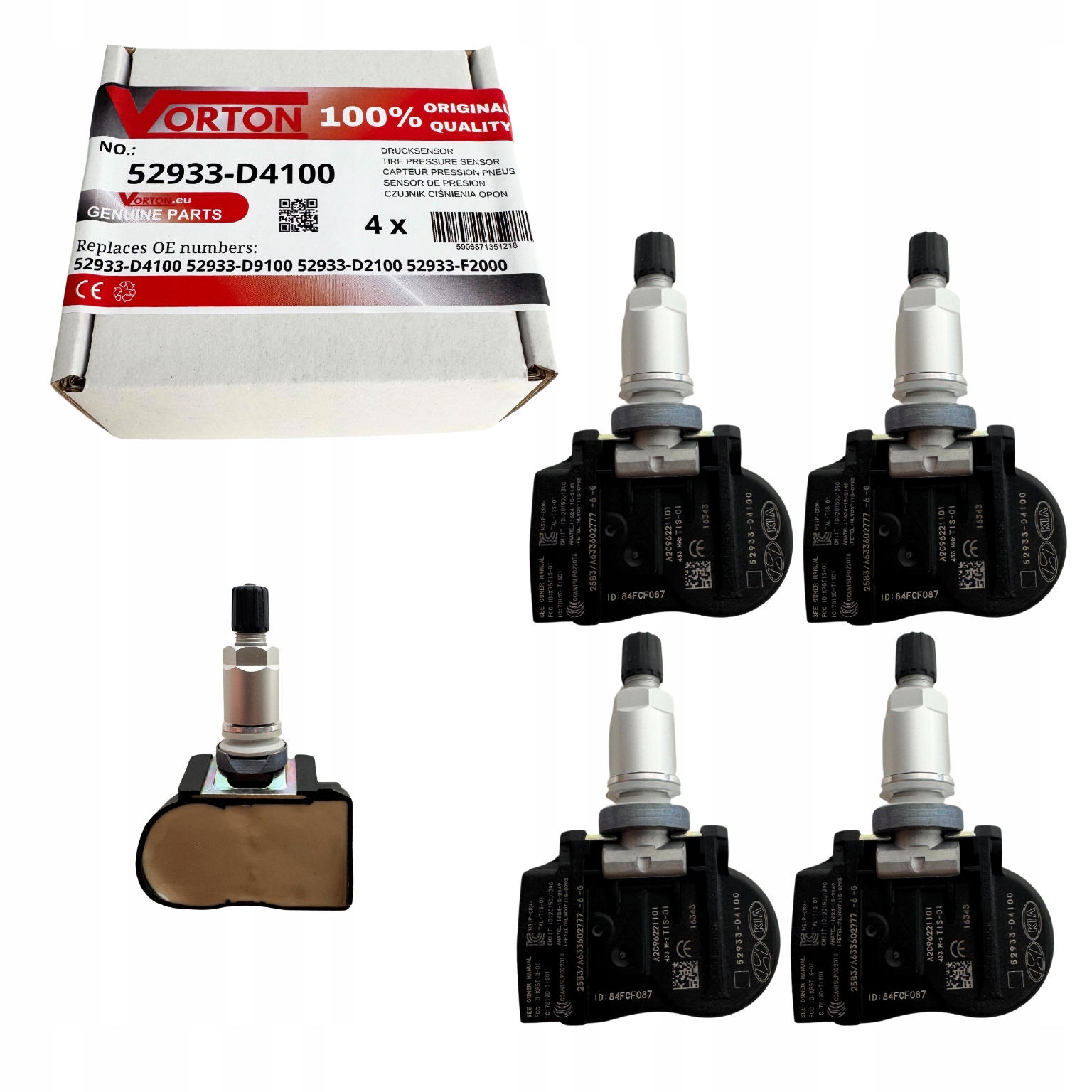 4X Senzor Tlaku Pneumatikách Snímače Kia Sportage IV Optima Niro Soul III