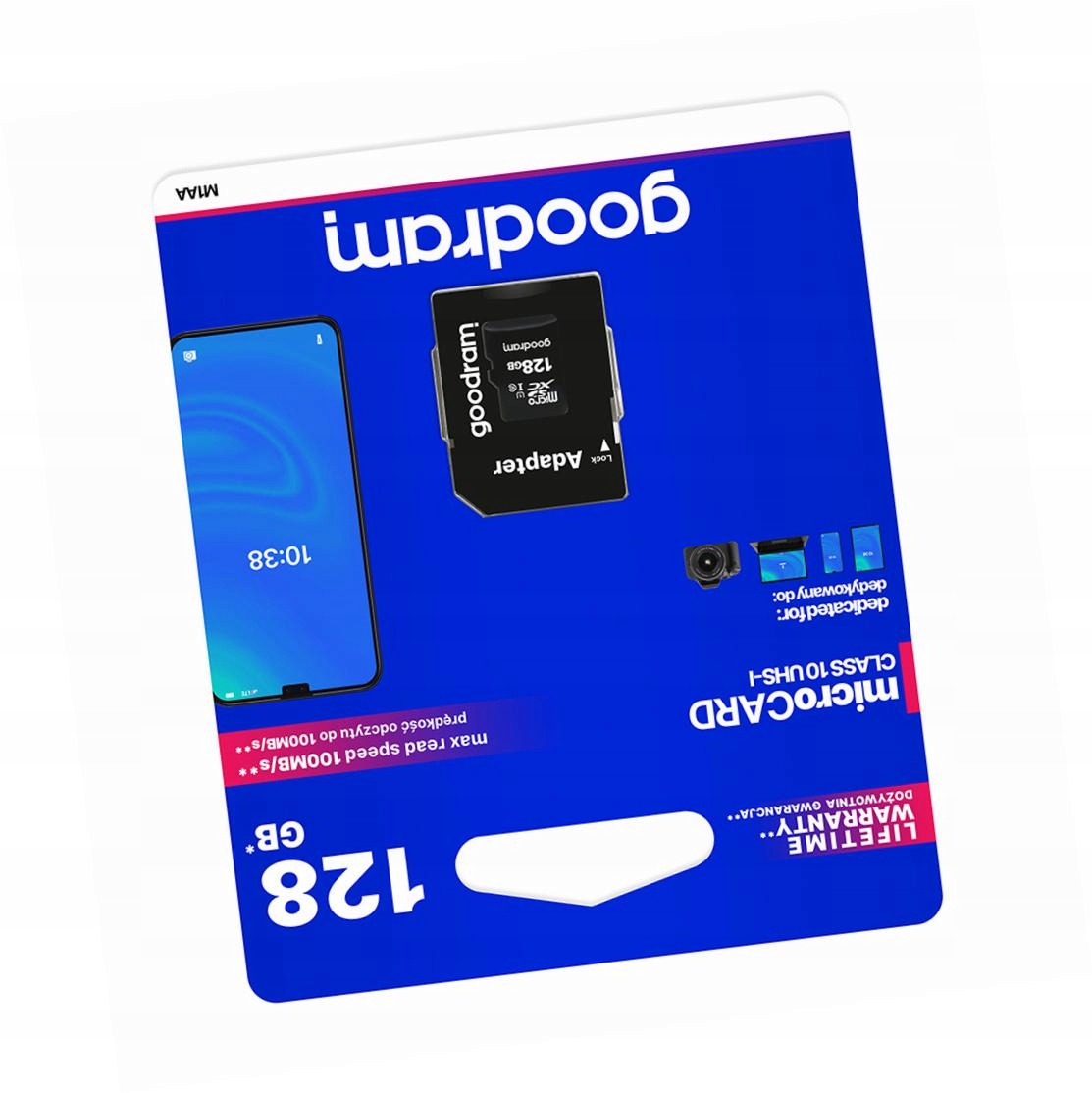 Karta pamięci 128GB microSD do telefonu szybka 10 Class z adapterem Sd