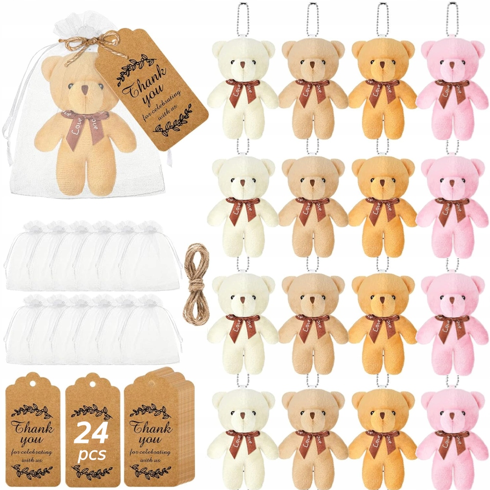 73 Plyšový Medvídek Klíčenka Vycpávaná Zvířátka Mini Hračky Dekorace na Baby Shower