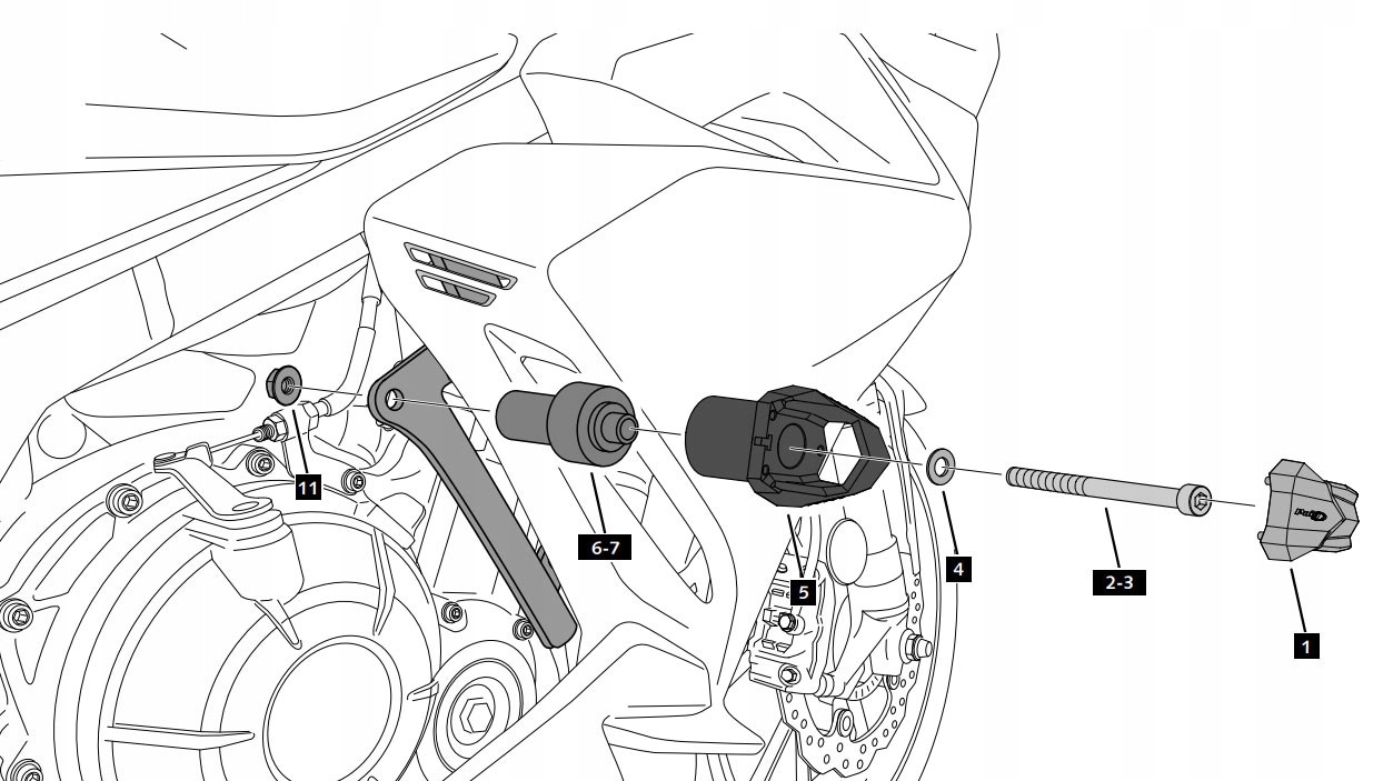 

Puig 3598N crash pady ochrona Honda CBR500R