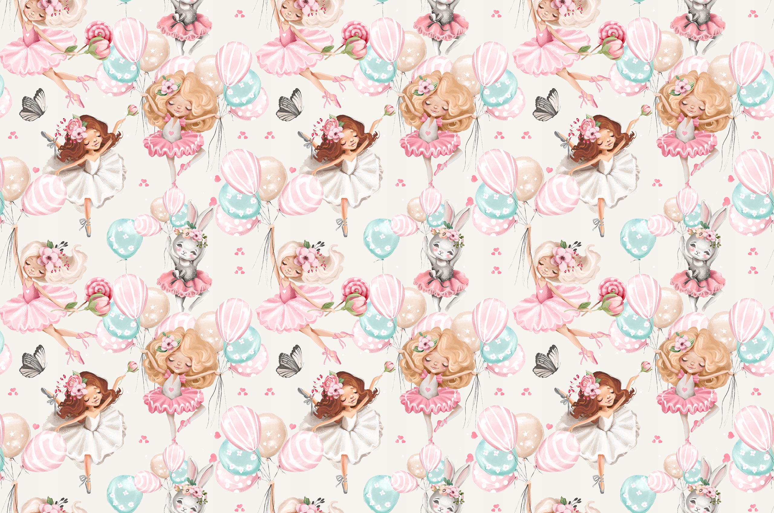 Fototapeta Pro Děti Pro Dívky Růžové Baletky 588x260 RB02