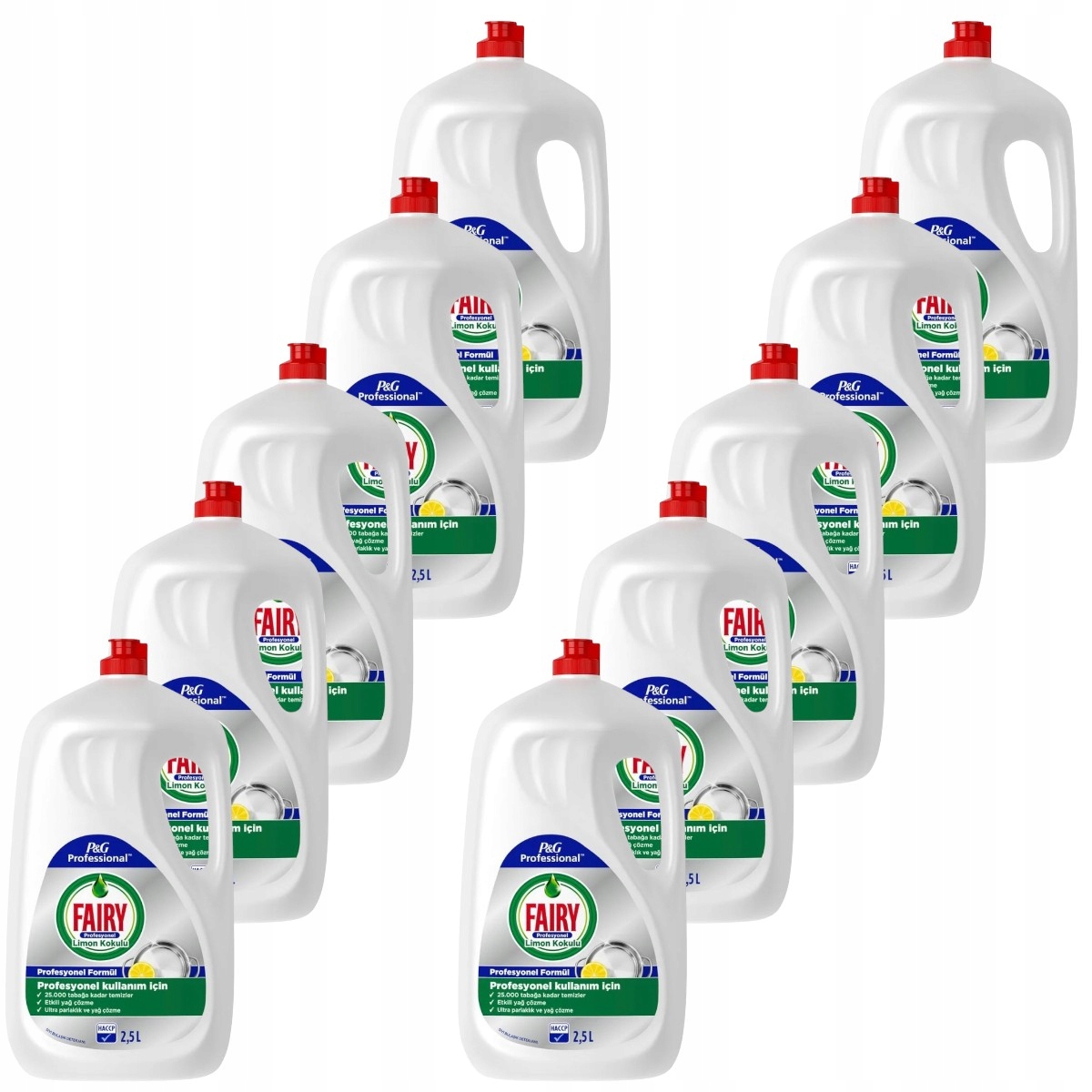 Levně Účinný prostředek na mytí nádobí Fairy citron, velká láhev, sada 10 x 2500 ml