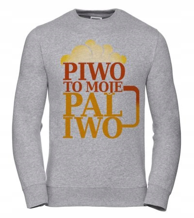 Pánská Mikina Pivo Je Moje Palivo L Šedá Dárek pro chlapa Chlapa Pro Ne