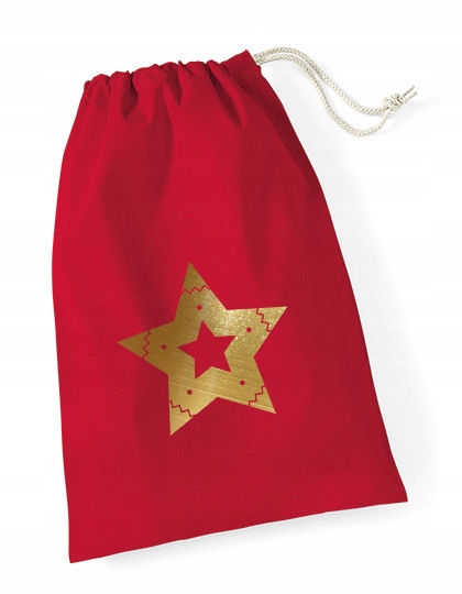 worek Mikołaja czerwony ŚREDNI 25x30 na prezenty