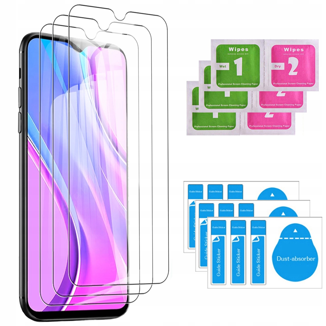

3x Szkło Hartowane 9H do Xiaomi Redmi 9 9A 9C