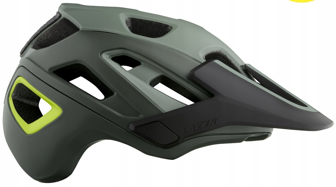 Kask Rowerowy Lazer Jackal Mips M 55-59cm Matte Dark Green F-Yellow Enduro