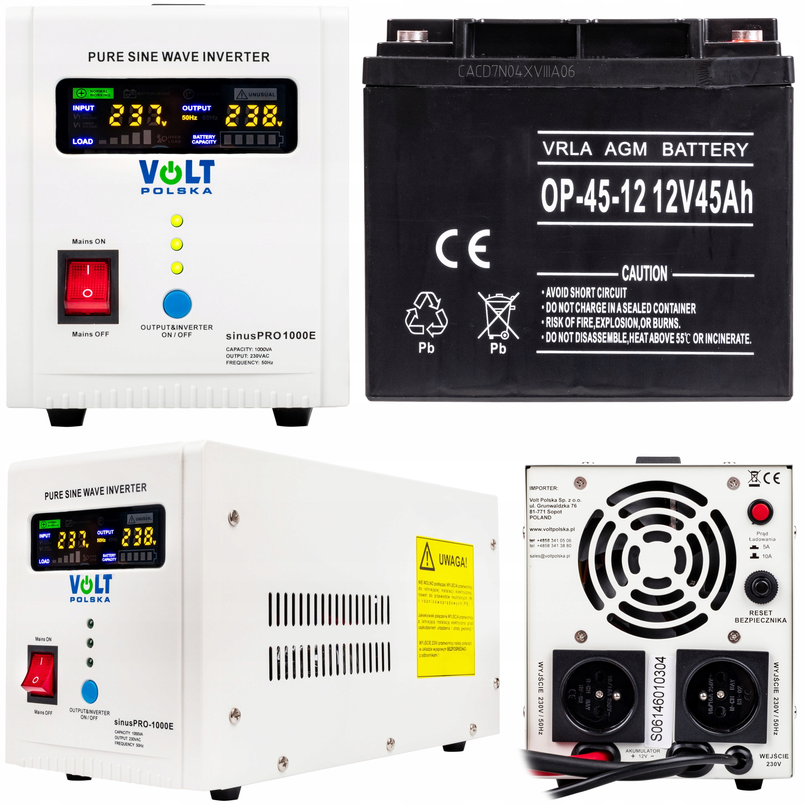 

Zasilacz Awaryjny Przetwornica Ups Sinus 1000E 45A