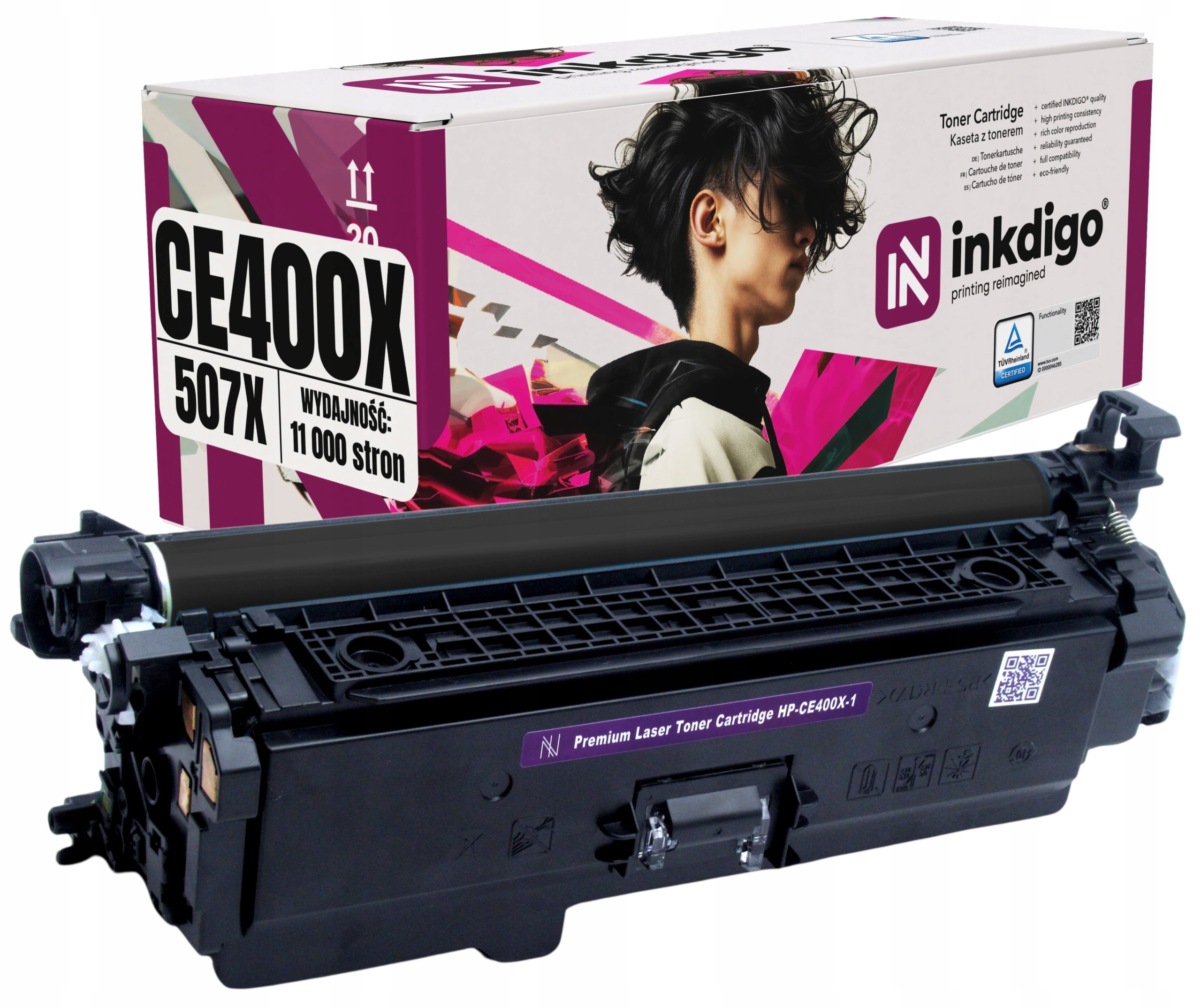 Černý náhradní toner pro tiskárnu Hp CE400X-403A M570 M575 M551 507X