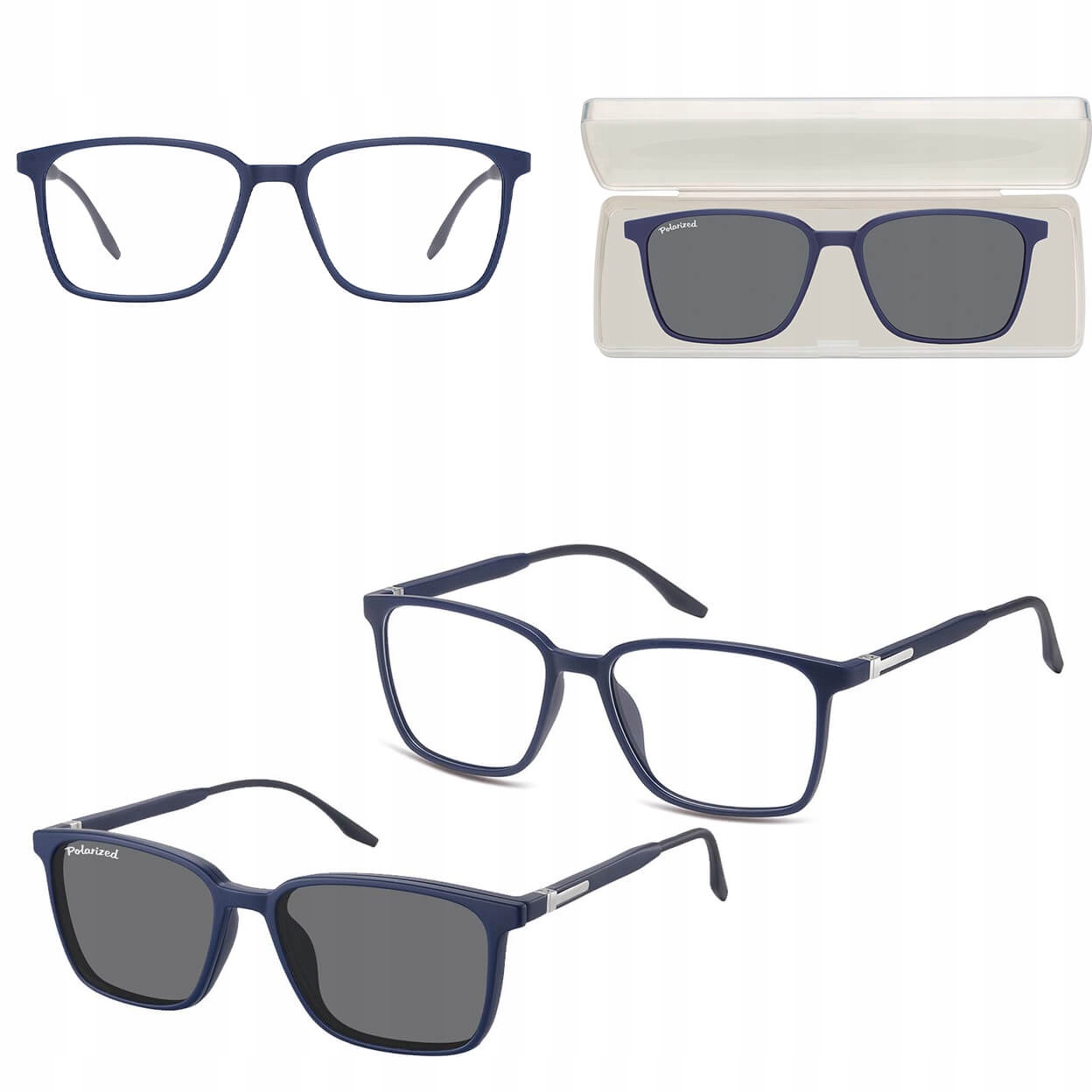 2v1 Dioptrické brýle Zerovky se Sluneční Krytkou s Polarizací