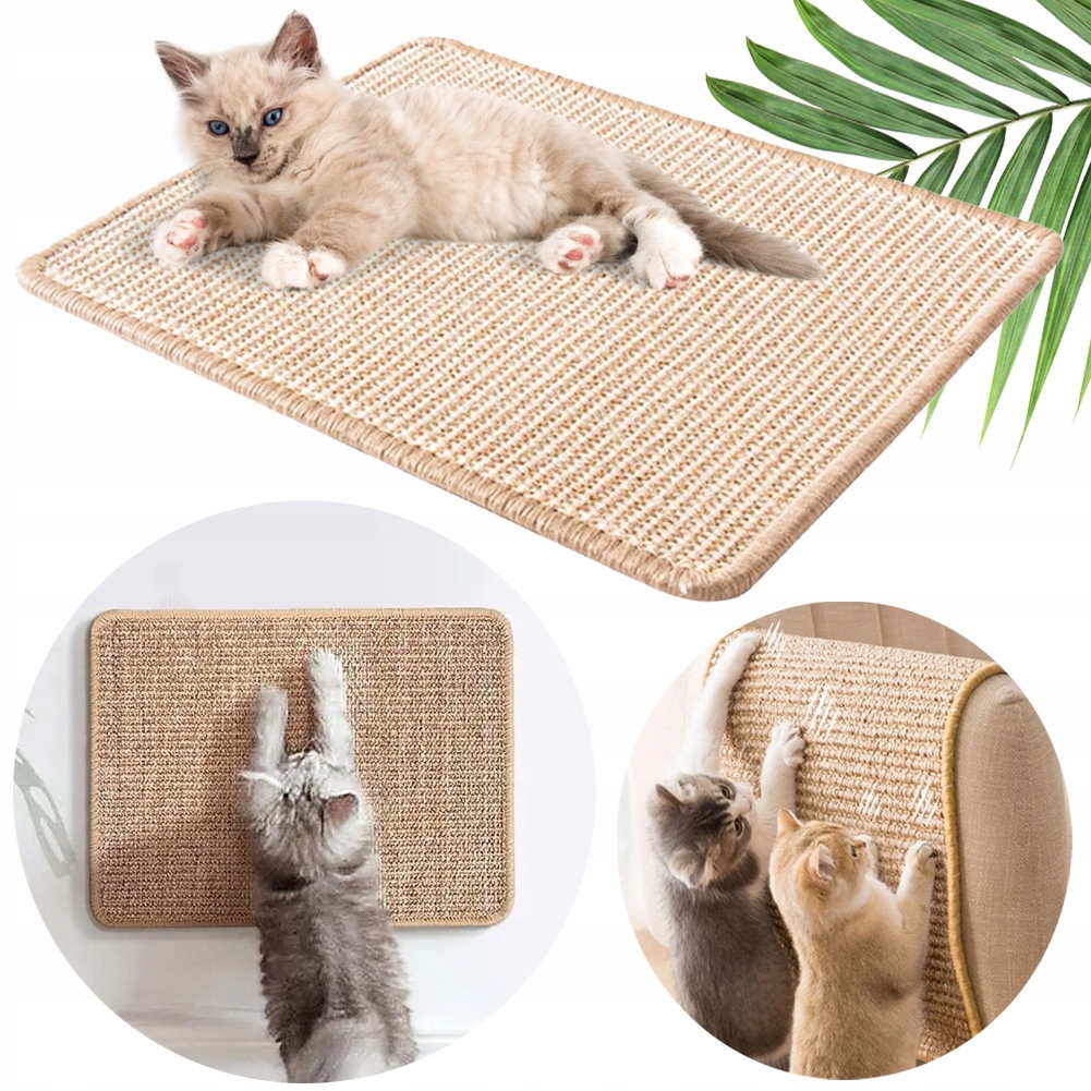 Levně Sisalová Podložka Škrabadlo Pro Kočky Na Gauč Škrabací Podložka Na Zeď 60X40 CM