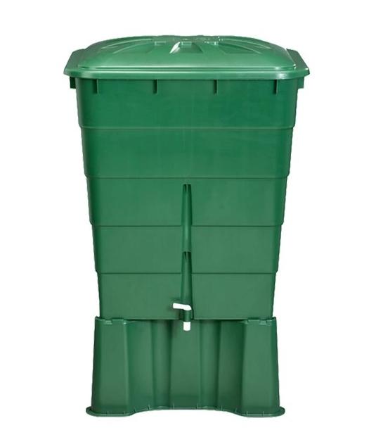 ZBIORNIK NA DESZCZÓWKĘ 300L BECZKA NA WODĘ Z RYNNY Kolor zielony
