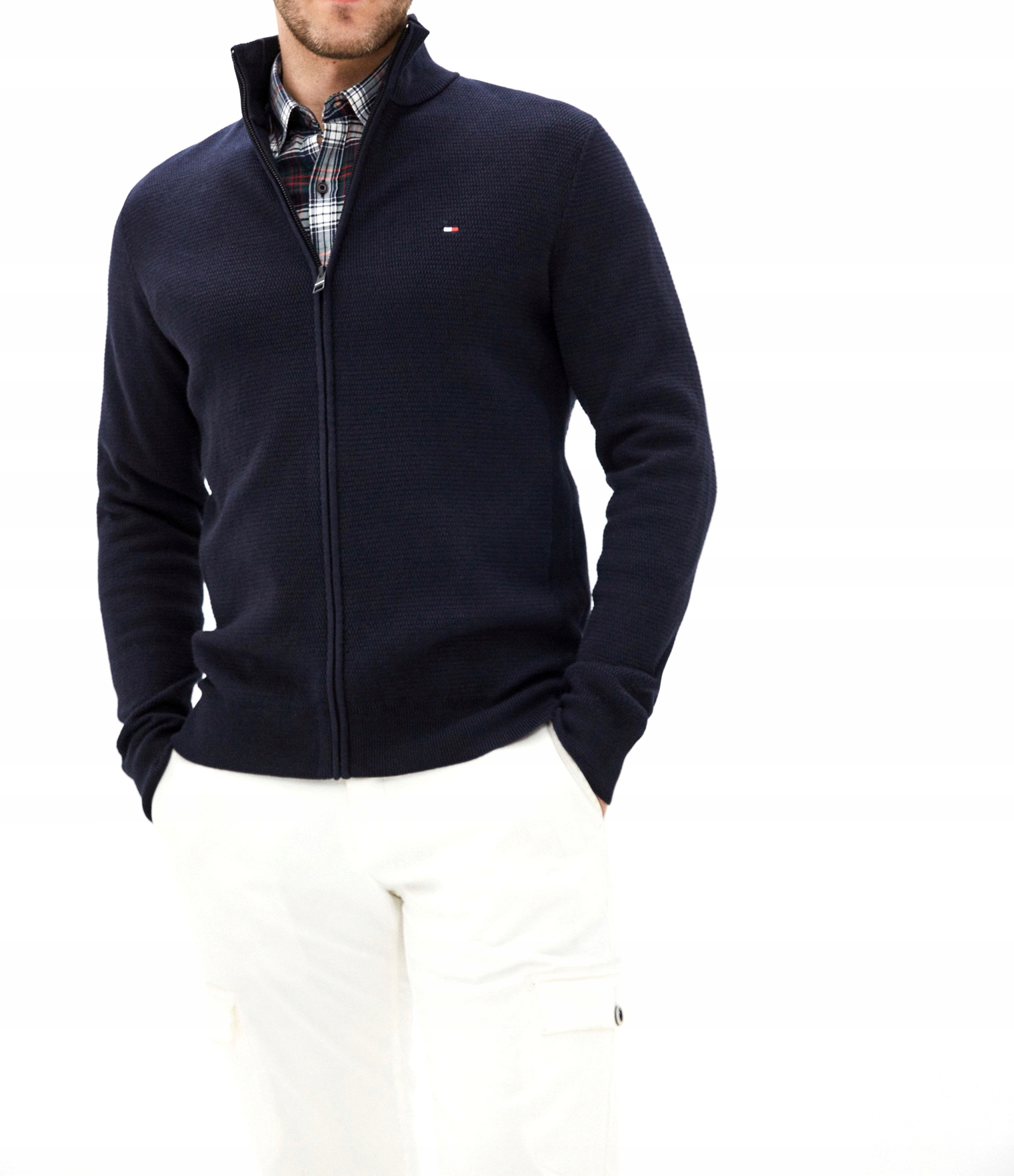 

Tommy Hilfiger Sweter Structured Zip Thru L