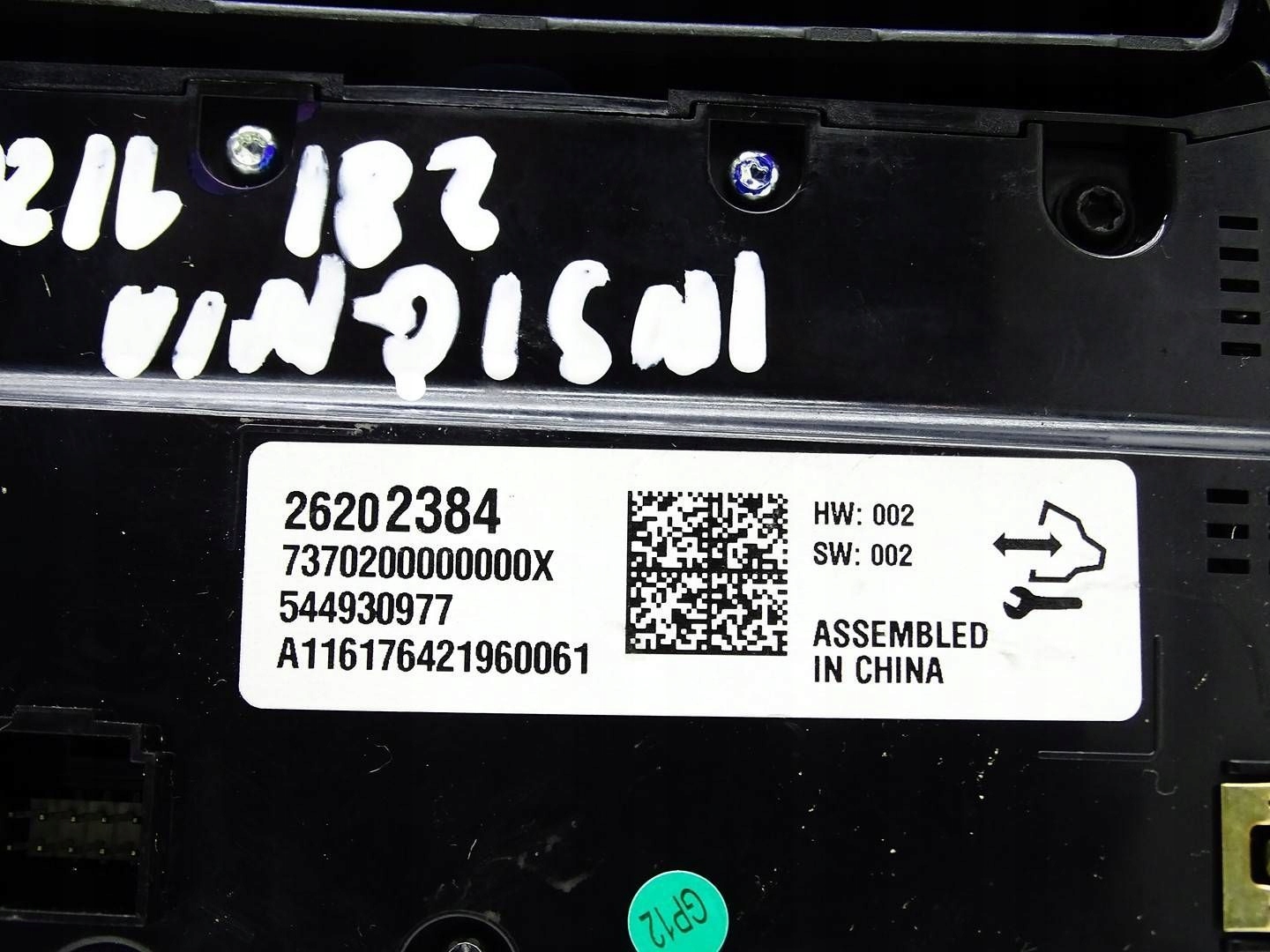 PANEL klími klimatizaci OPEL INSIGNIA A 26202384 544930977