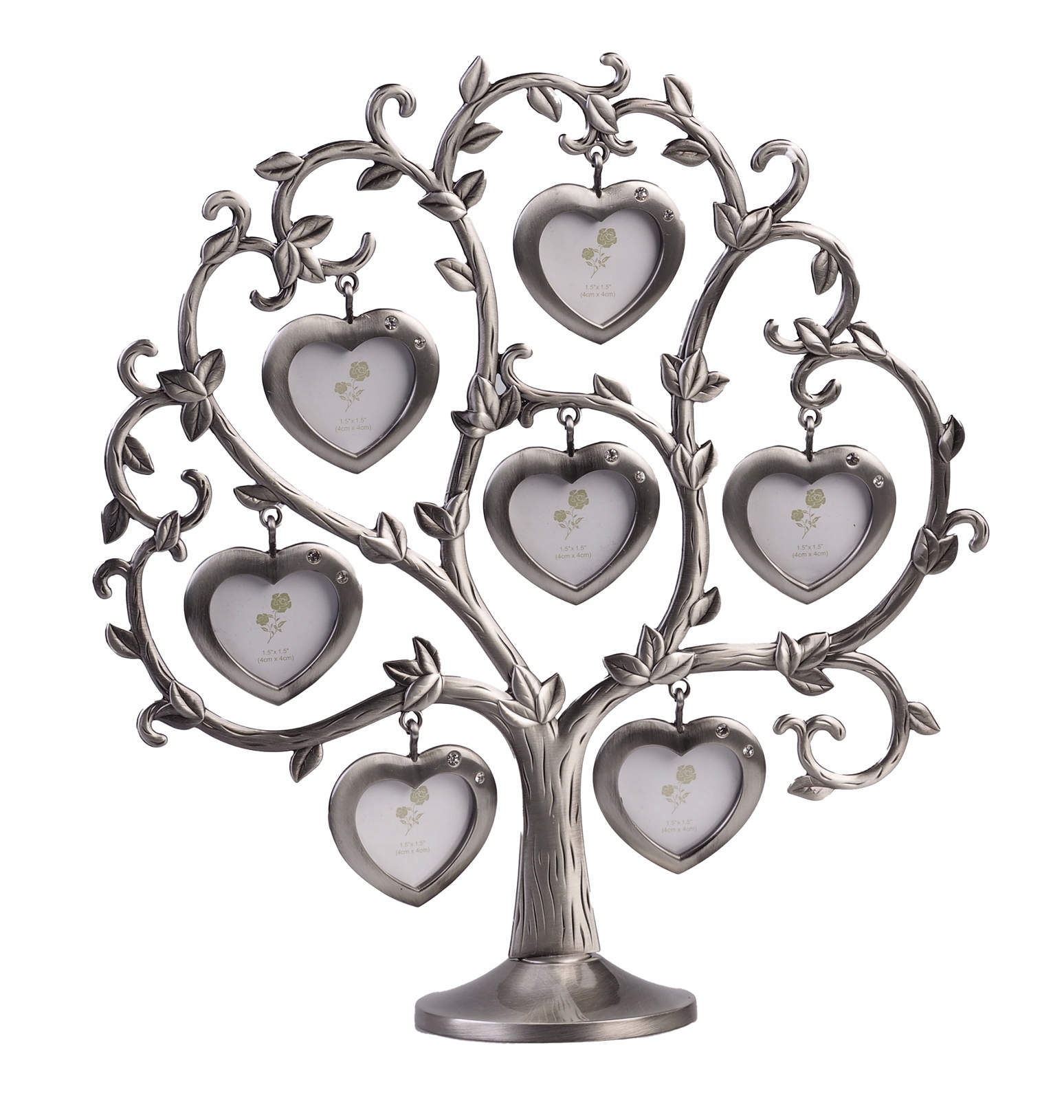 Rámeček rodokmen 7 fotografií přívěsku se srdíčky