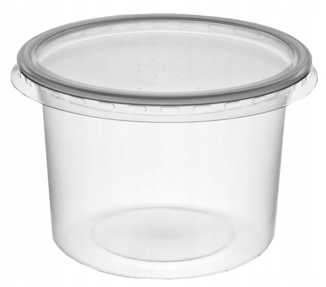 Pojemnik okrągły 350 ml PP 8115 + WIEKO wielokrotnego użytku 50 szt.