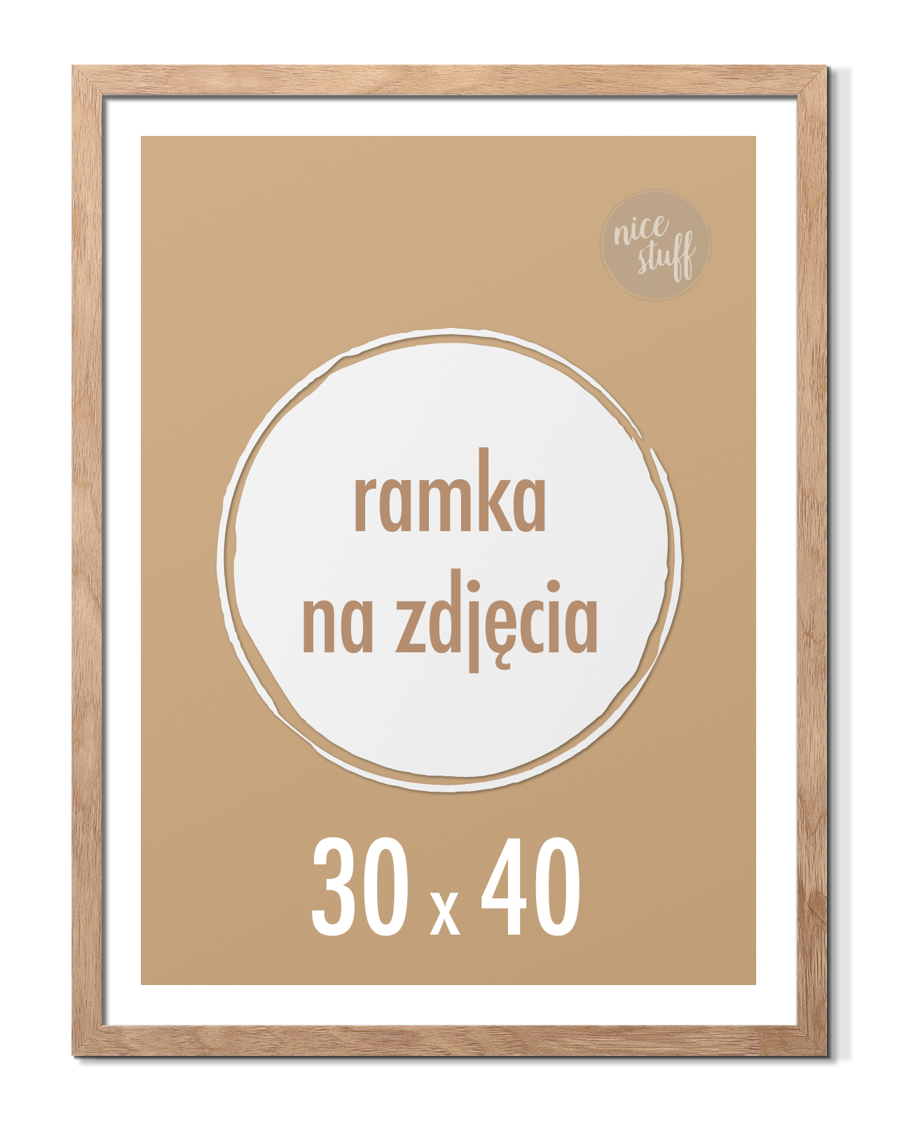 

Ramka na zdjęcia 30x40 cm Ramki foto 40x30 brązowa