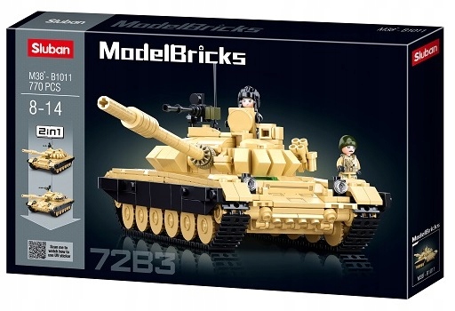 

Klocki Sluban Czołg Wojskowy T72 2 Klocki Lego