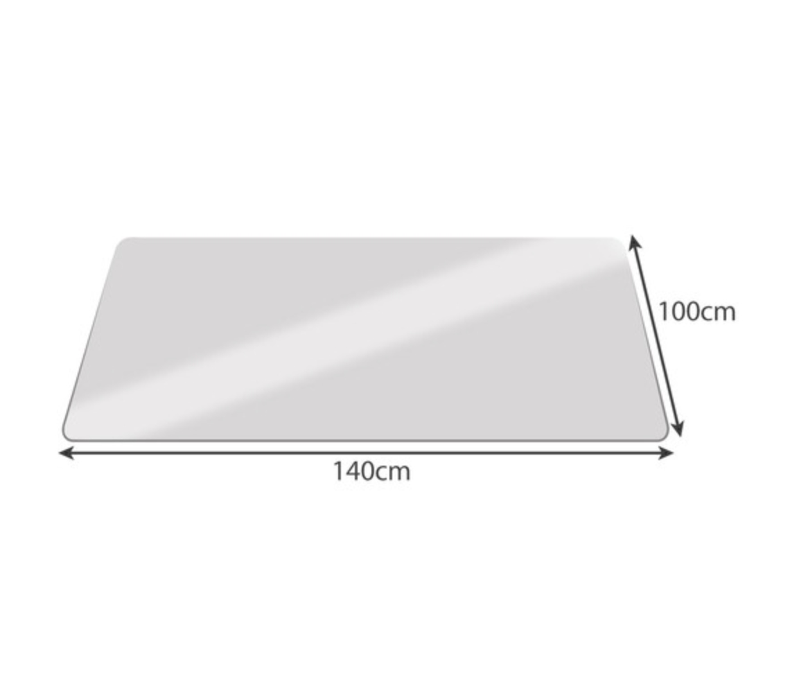 MATA OCHRONNA POD FOTEL KRZESŁO NA PODŁOGĘ STÓŁ PODKŁADKA MEBLE 140x100 XXL Grubość 0.5 mm