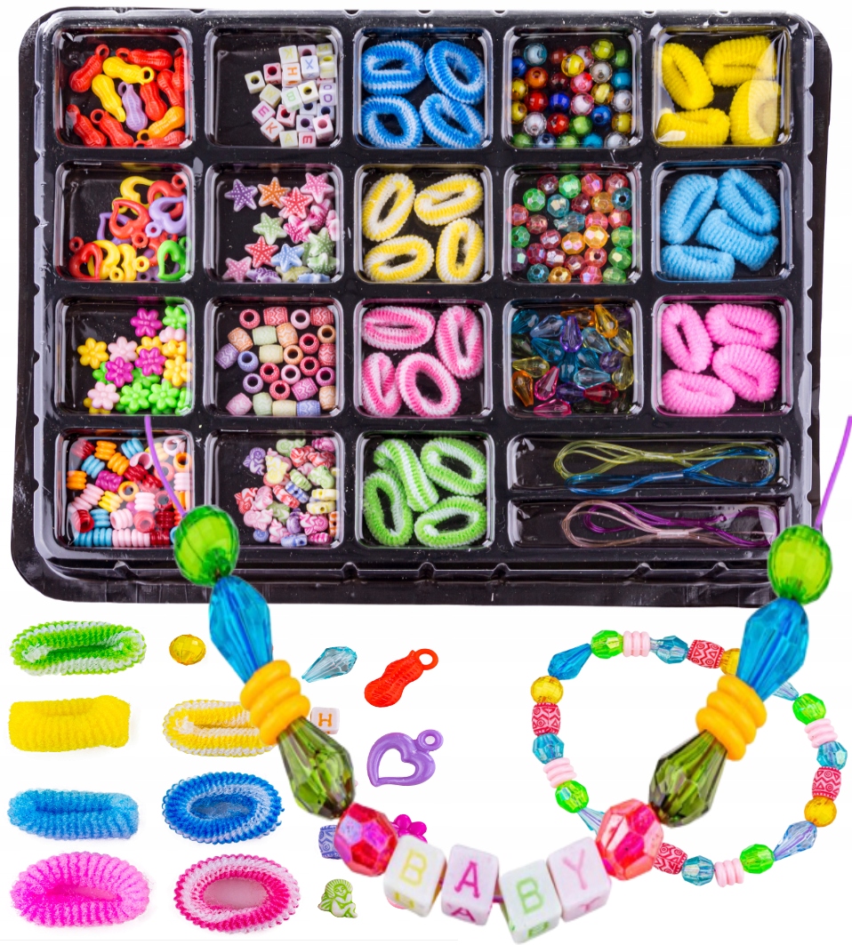 

Zestaw koralików do tworzenia bransoletek biżuteri