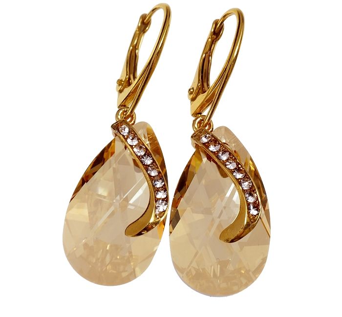 Krystaly Komplet+Řetízek Senti Zlaté Stříbro