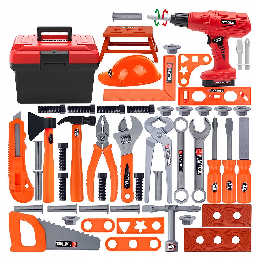 ZESTAW MAJSTERKOWICZA SKRZYNKA Z NARZĘDZIAMI DLA DZIECI ZESTAW WKRĘTARKA Kod producenta 2029