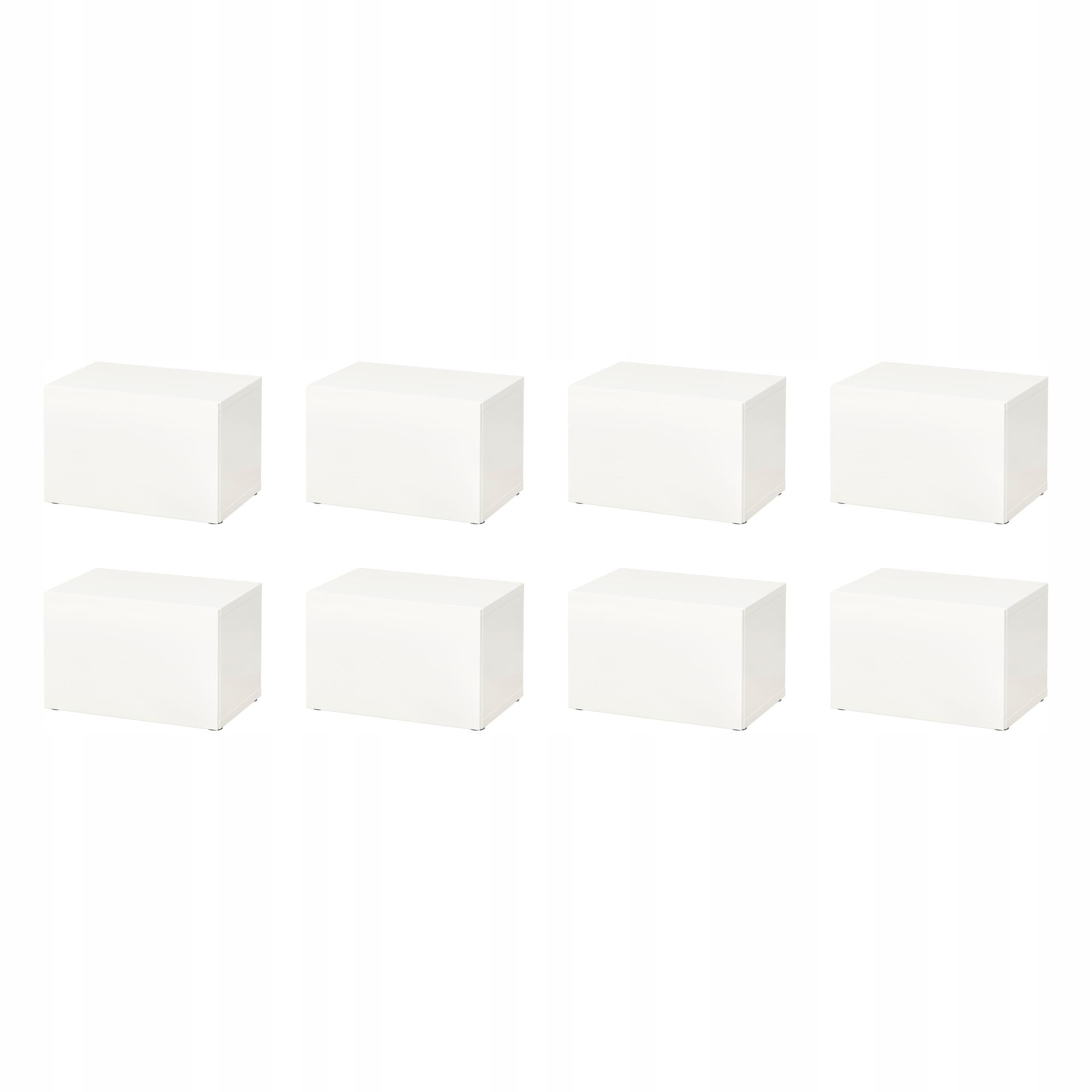 8 szt. Besta Szafka z drzwiczkami biały 60x42x38 cm Lappviken