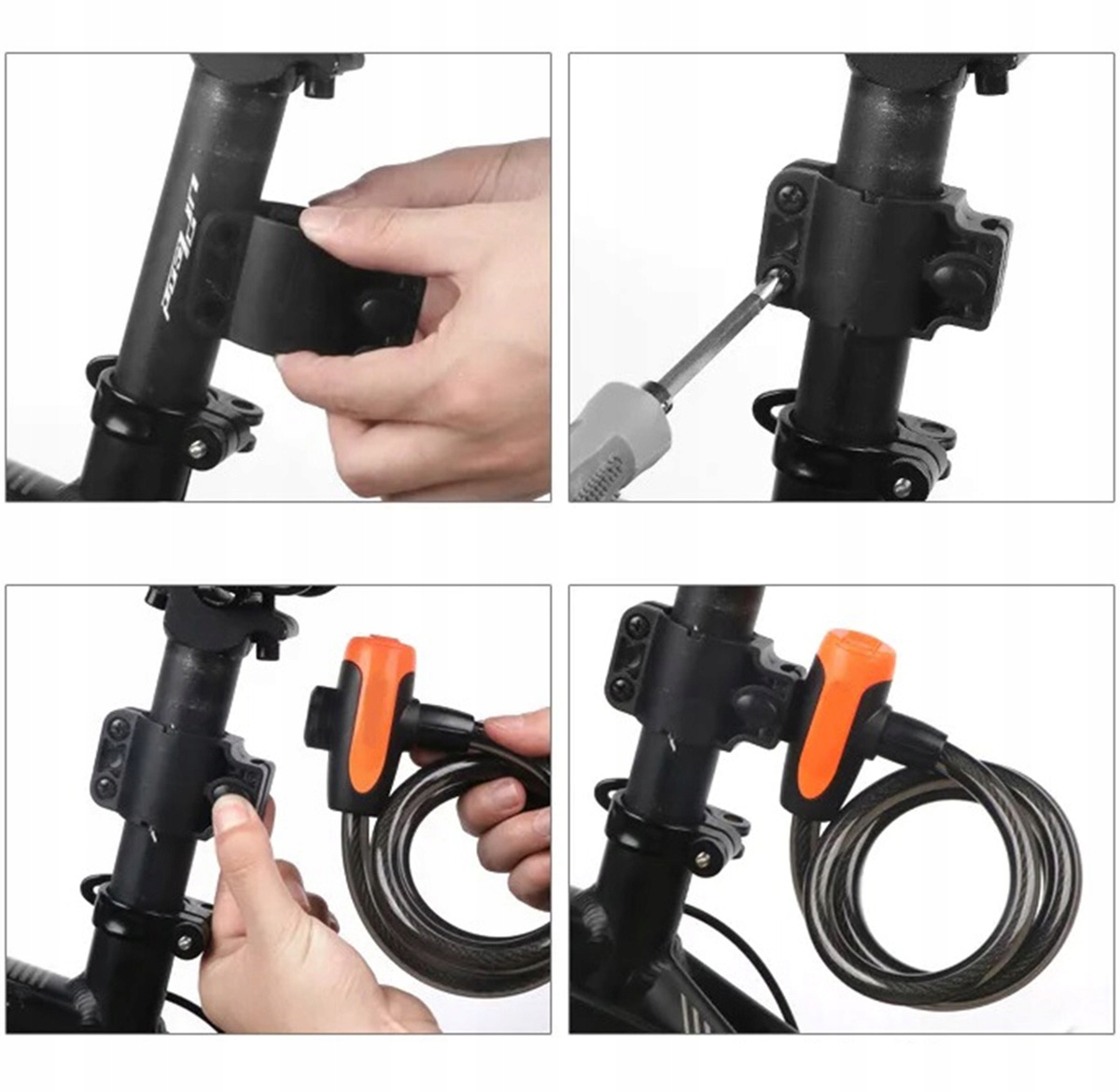 ZAPIĘCIE DO ROWERU BLOKADA ROWEROWA LINKA ŁAŃCUCH NA KLUCZYK 100CM RW36 Waga 220 g