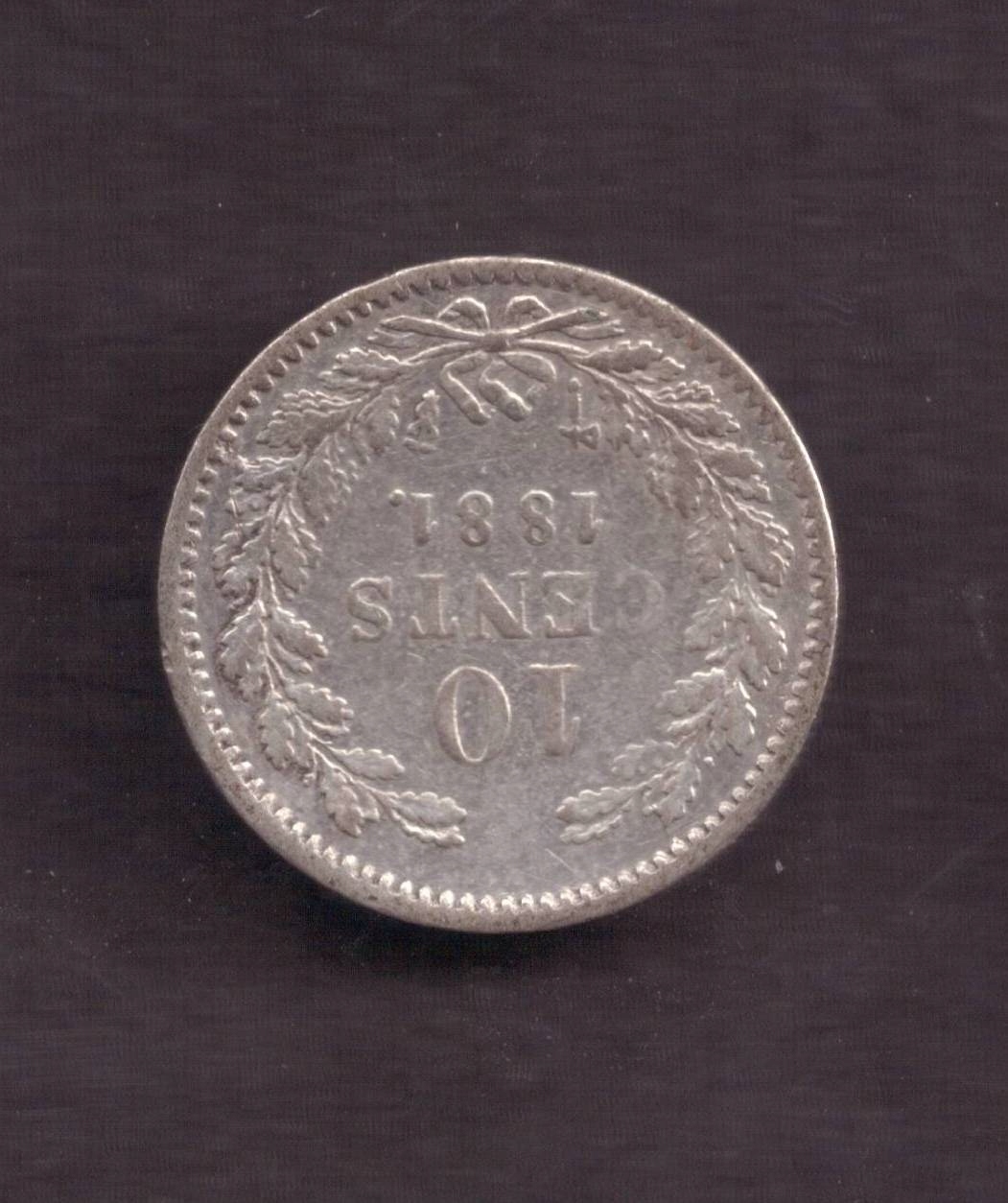 Holandia - srebro - 10 Cent 1881 rok