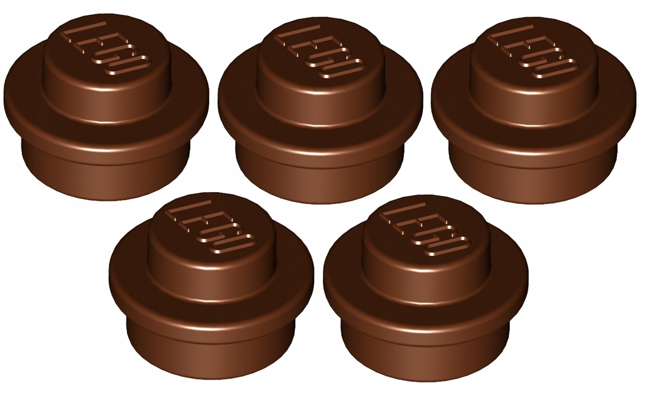

Lego Płytka 1x1 Brązowa (4073/4216581) 5szt.